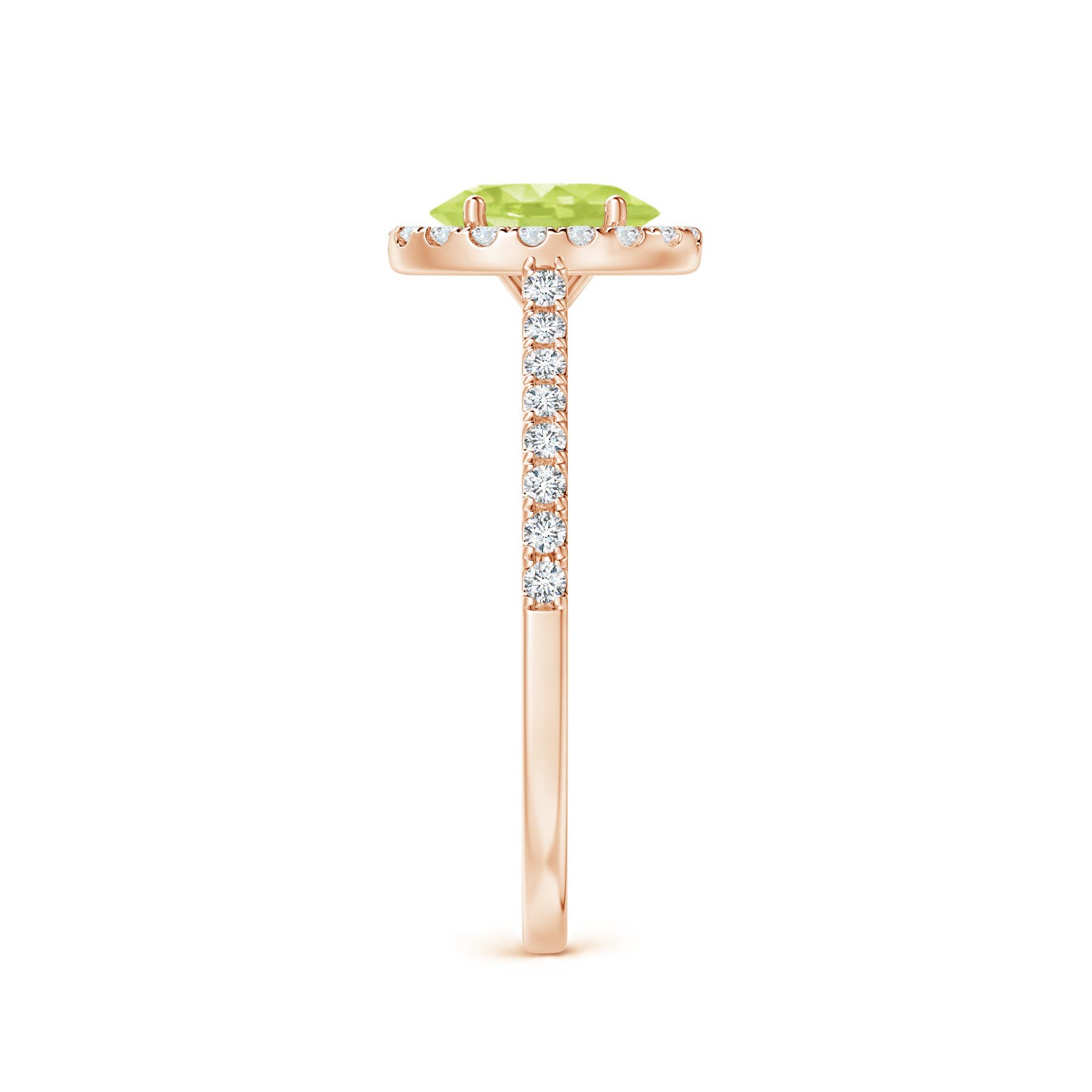 A - Peridot / 1.11 CT / 14 KT Rose Gold