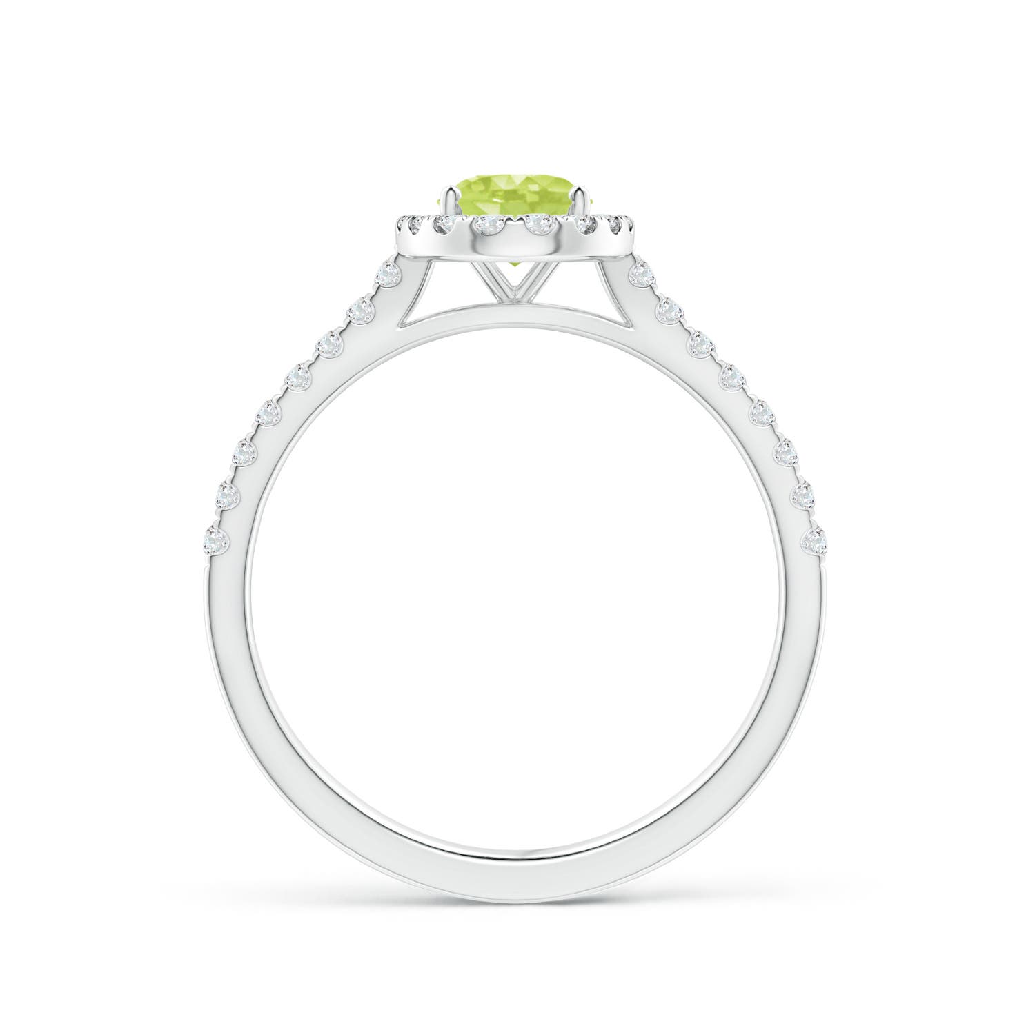 A - Peridot / 1.11 CT / 14 KT White Gold