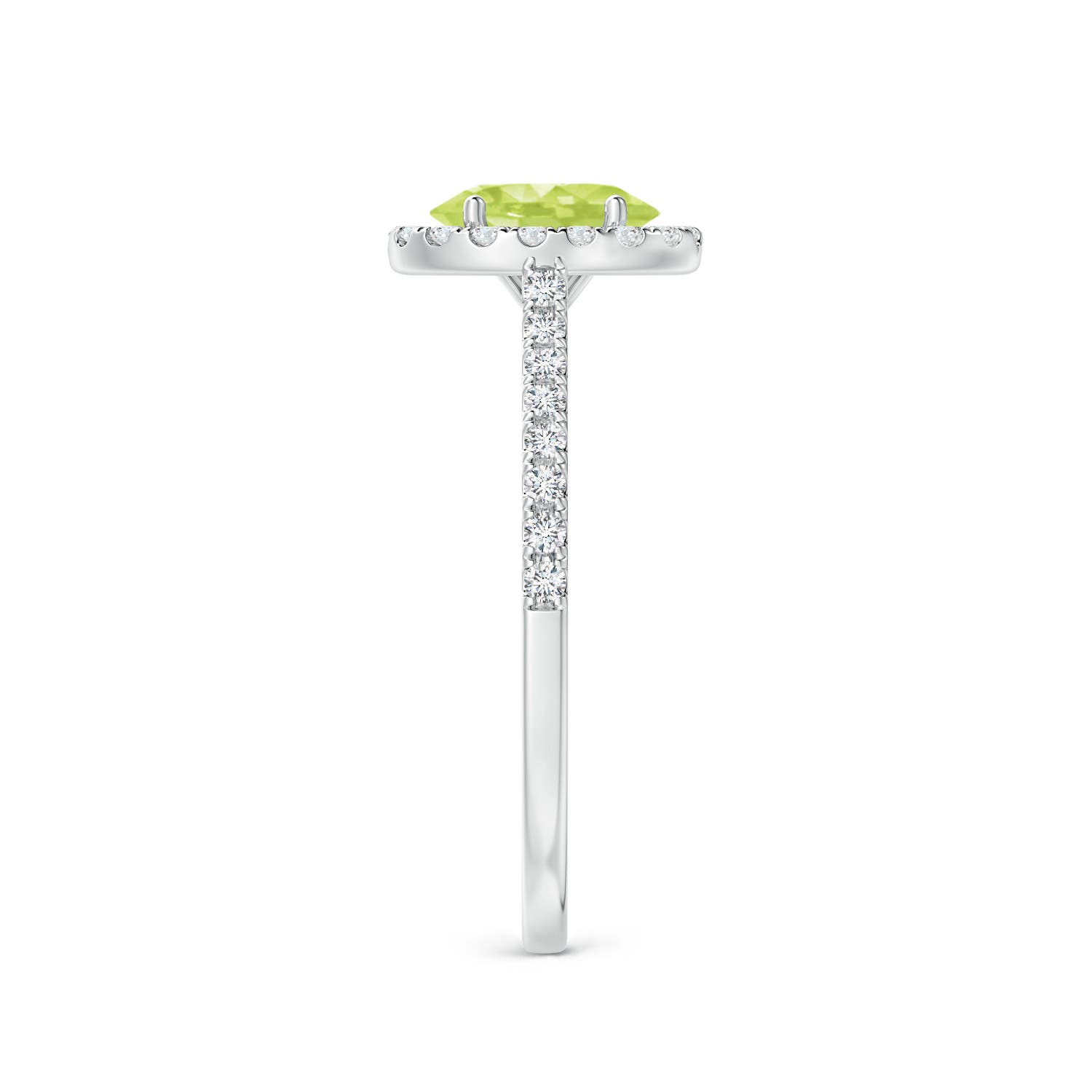 A - Peridot / 1.11 CT / 14 KT White Gold