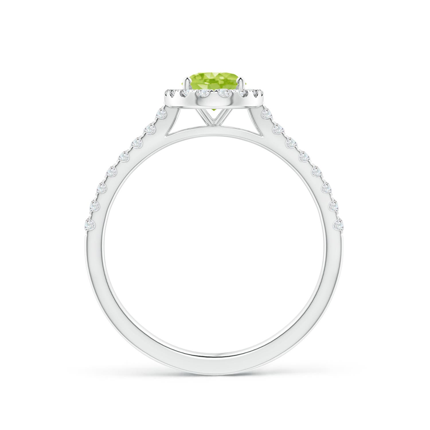 AA - Peridot / 1.11 CT / 14 KT White Gold