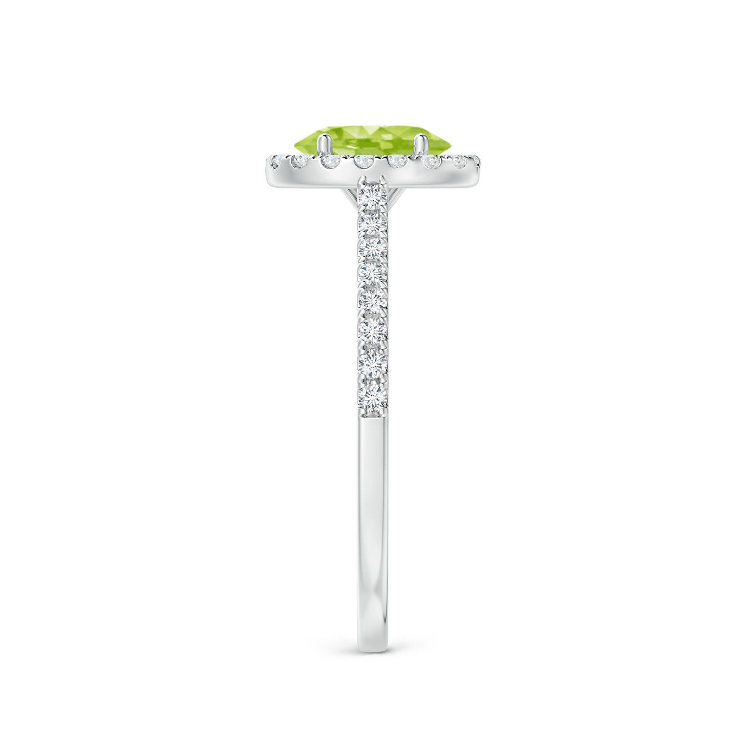 AA - Peridot / 1.11 CT / 14 KT White Gold