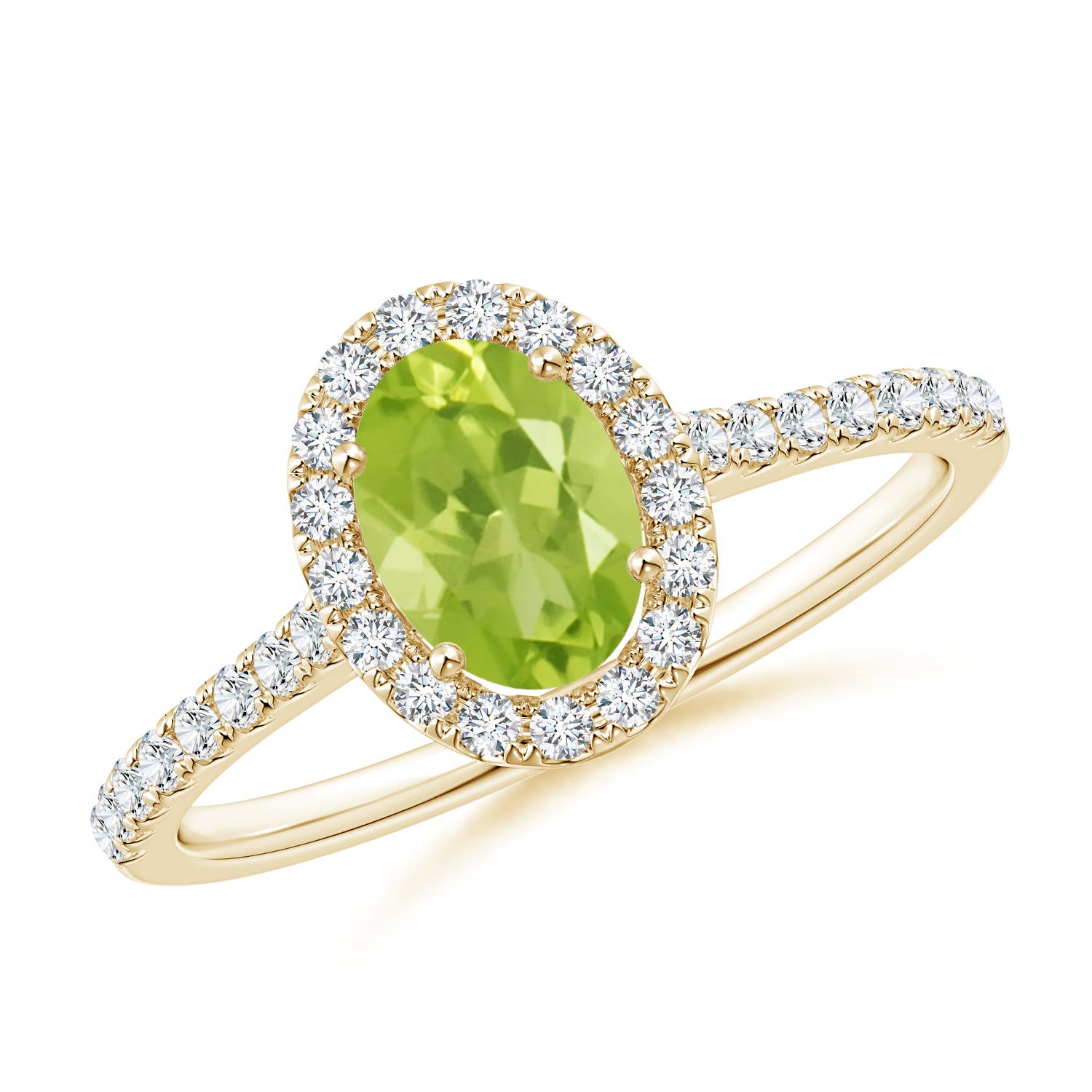 AA - Peridot / 1.11 CT / 14 KT Yellow Gold