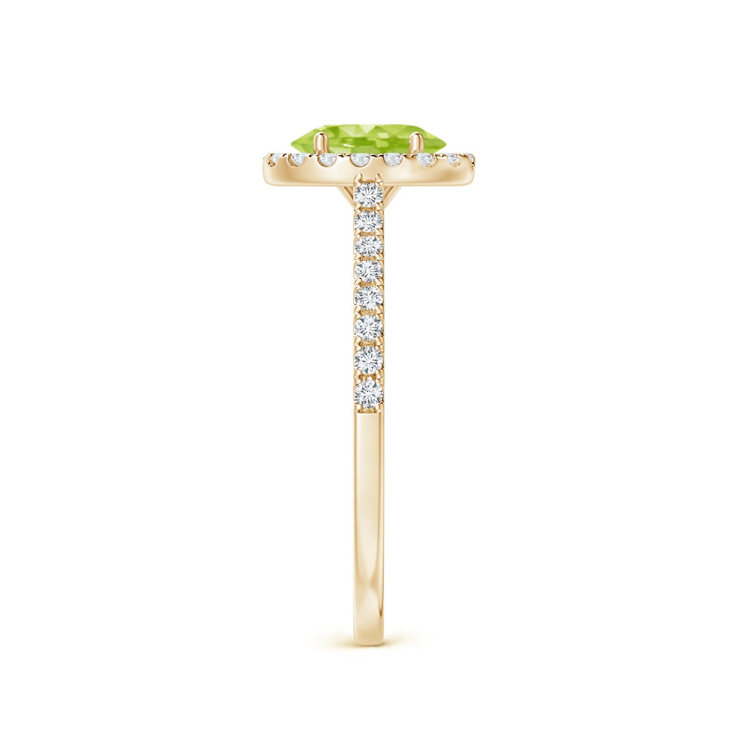 AA - Peridot / 1.11 CT / 14 KT Yellow Gold