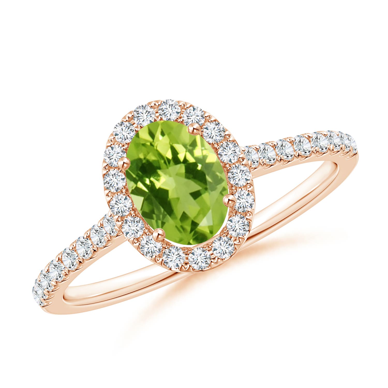 AAA - Peridot / 1.11 CT / 14 KT Rose Gold