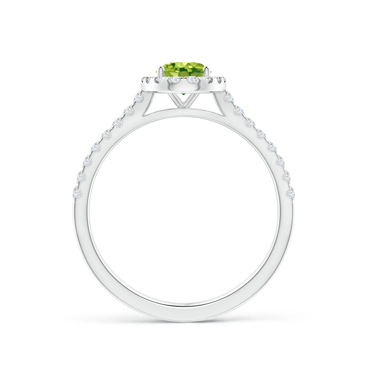 AAA - Peridot / 1.11 CT / 14 KT White Gold