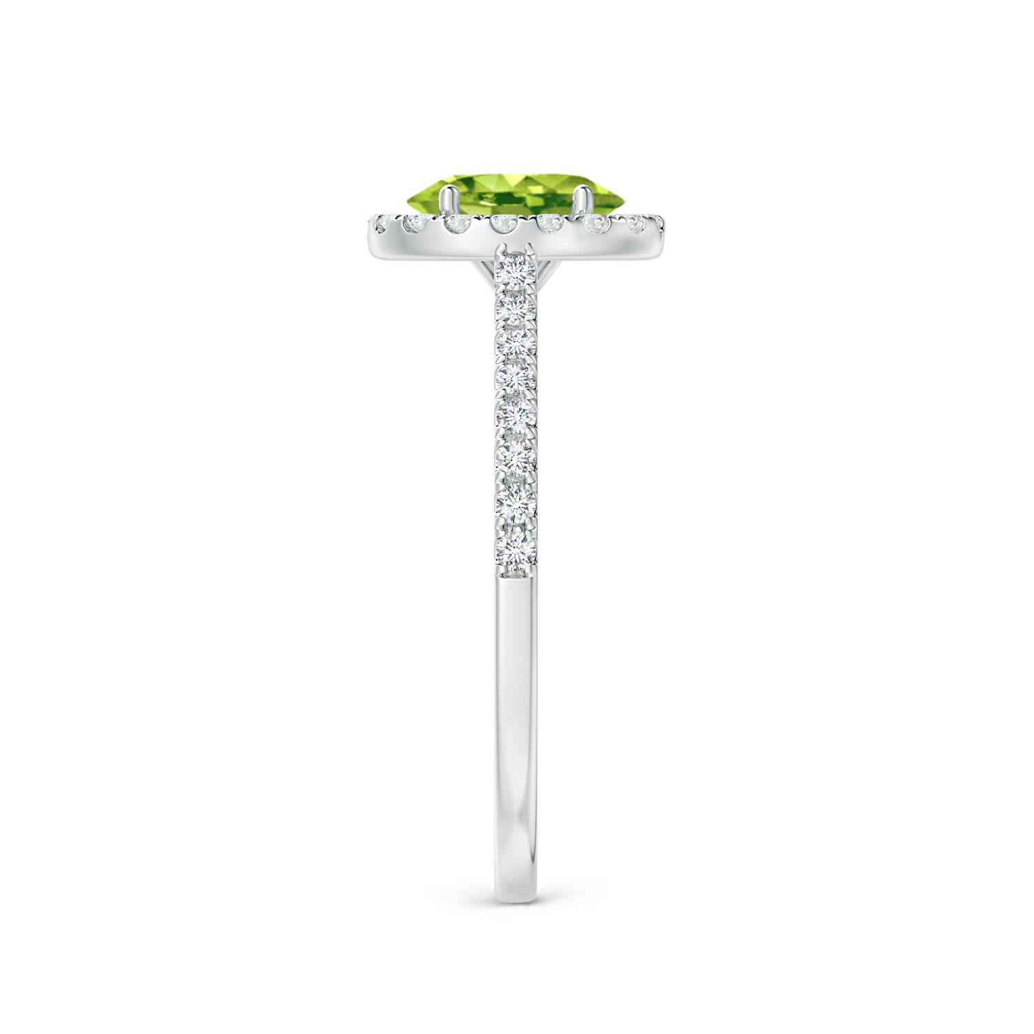 AAA - Peridot / 1.11 CT / 14 KT White Gold