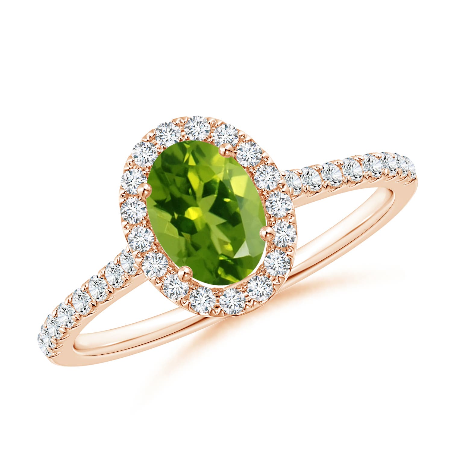 AAAA - Peridot / 1.11 CT / 14 KT Rose Gold