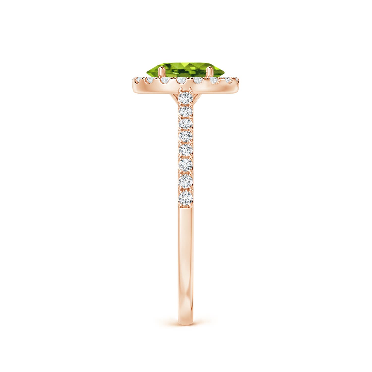 AAAA - Peridot / 1.11 CT / 14 KT Rose Gold