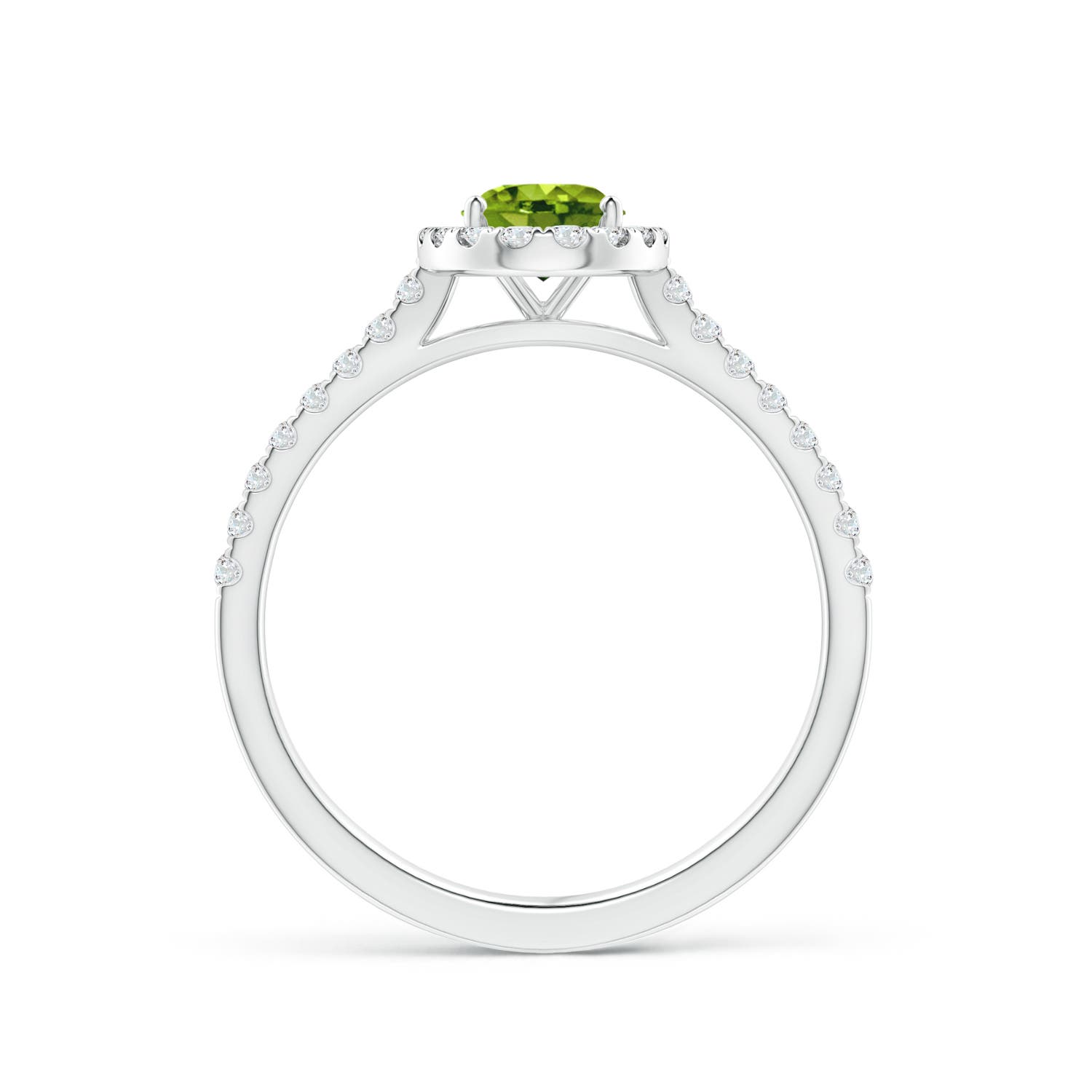 AAAA - Peridot / 1.11 CT / 14 KT White Gold