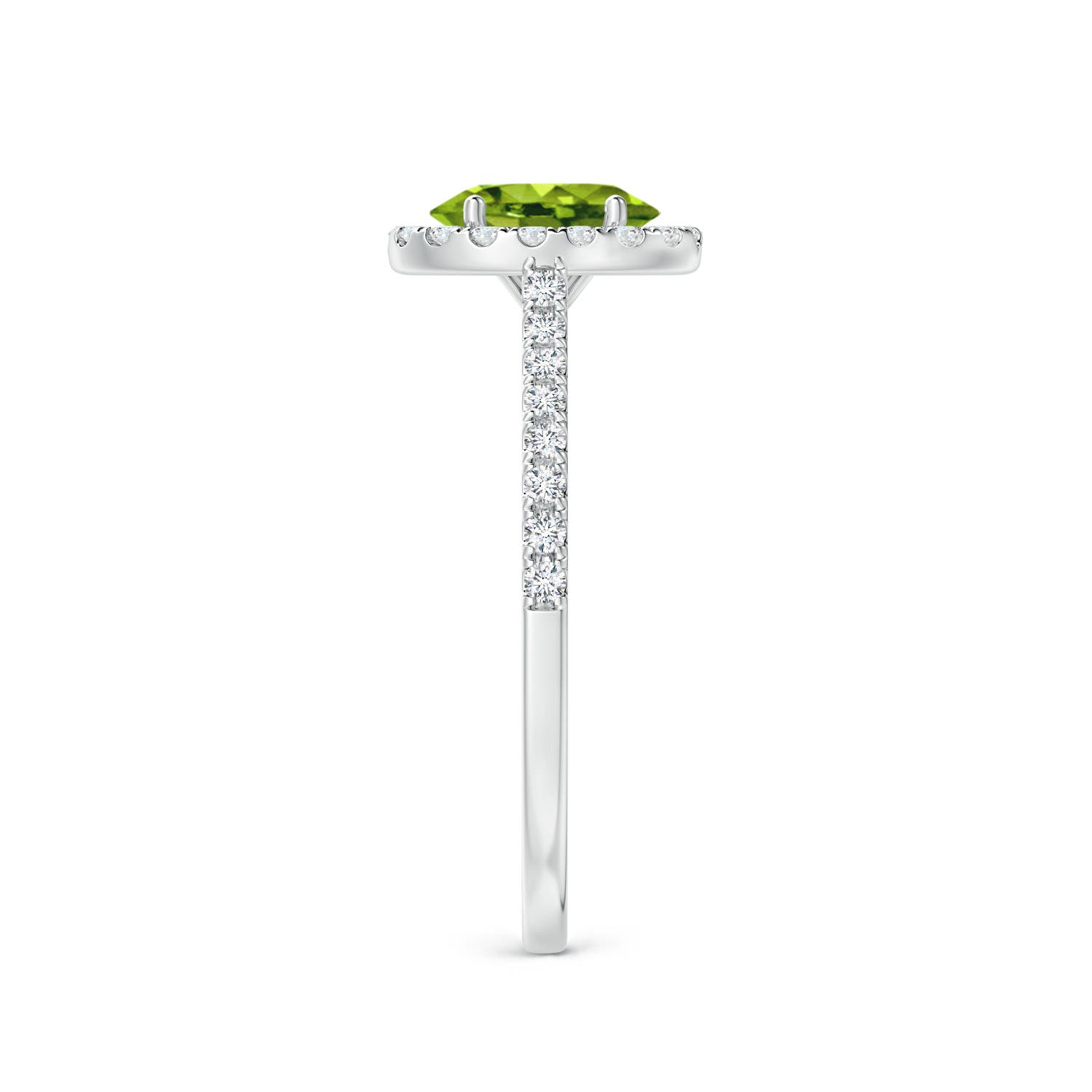 AAAA - Peridot / 1.11 CT / 14 KT White Gold