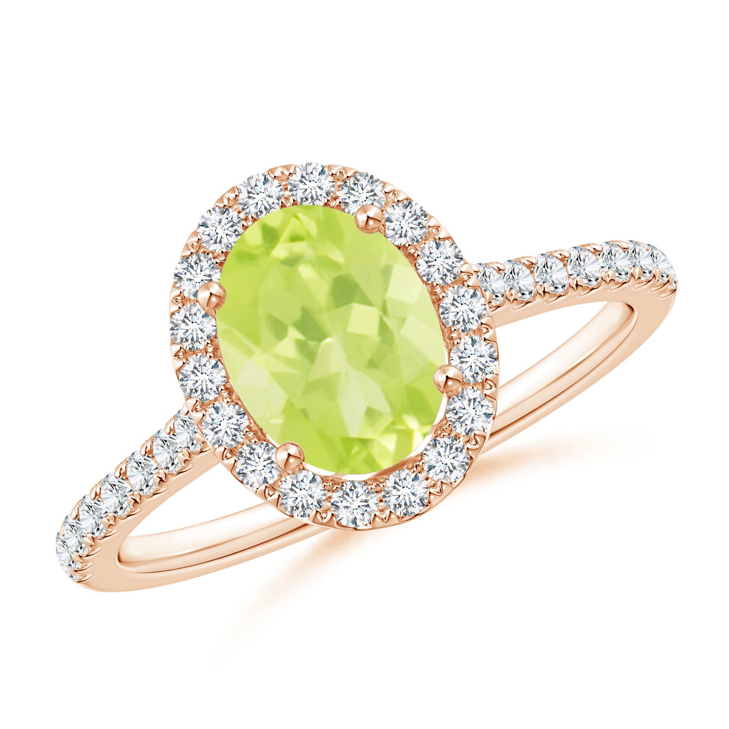 A - Peridot / 1.69 CT / 14 KT Rose Gold