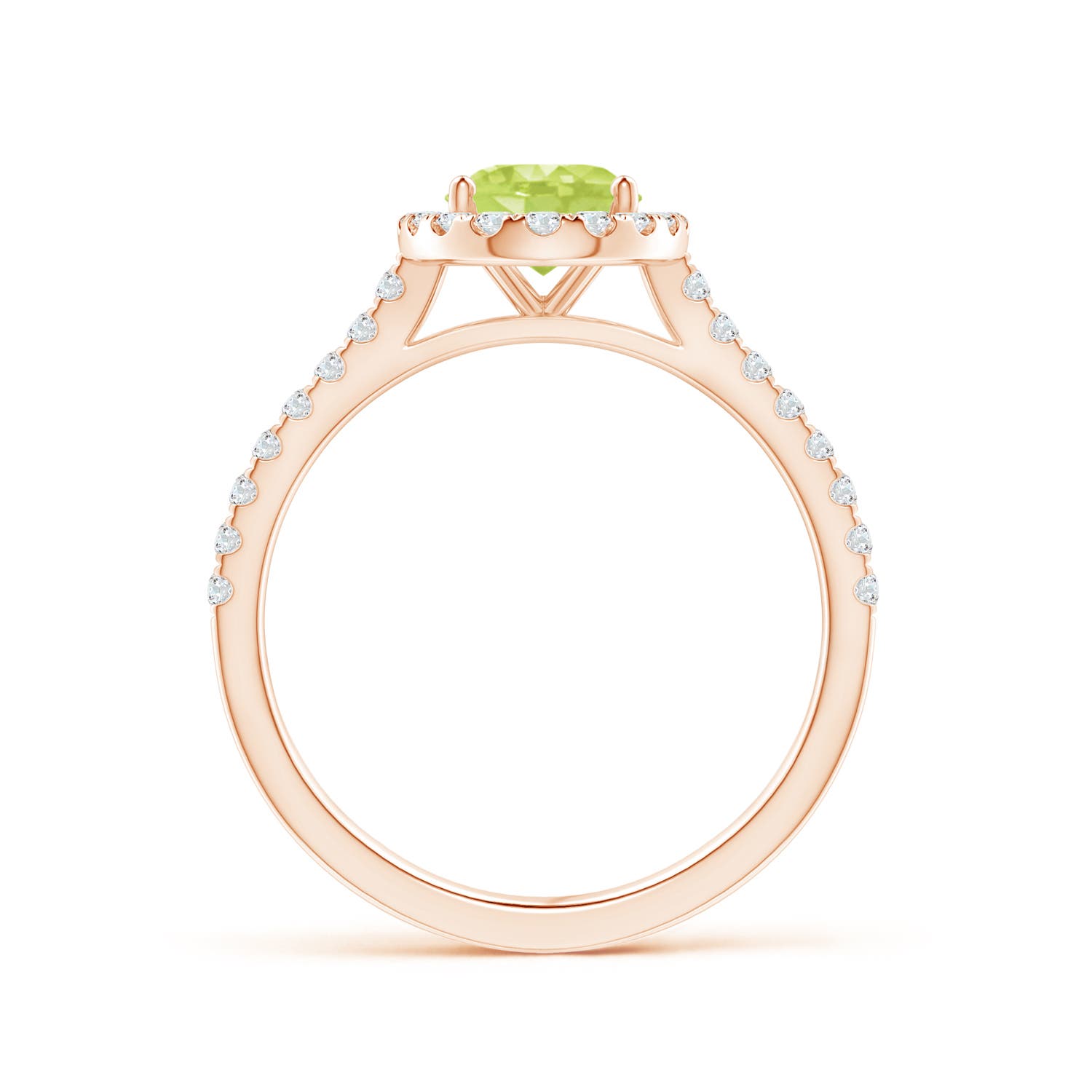 A - Peridot / 1.69 CT / 14 KT Rose Gold