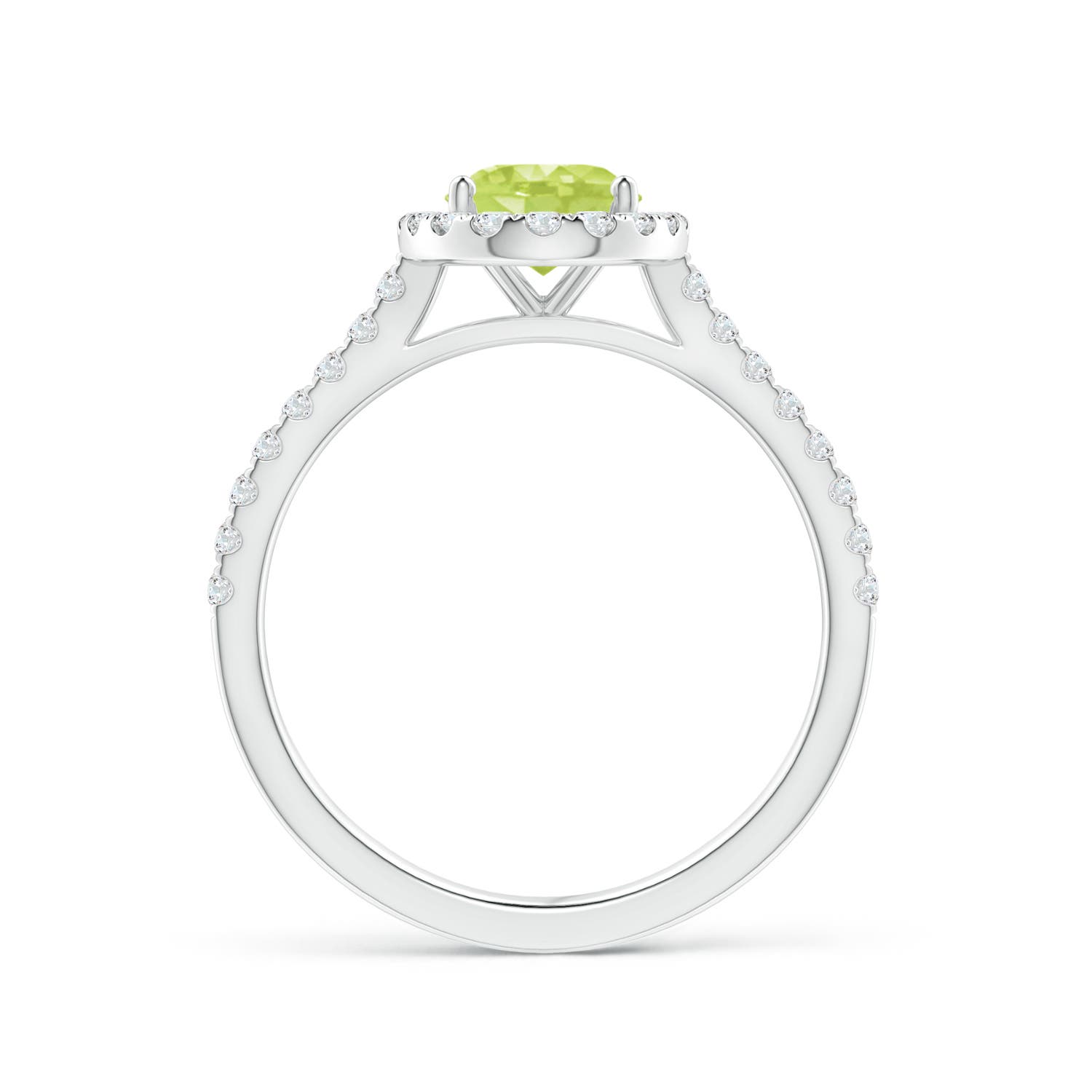 A - Peridot / 1.69 CT / 14 KT White Gold