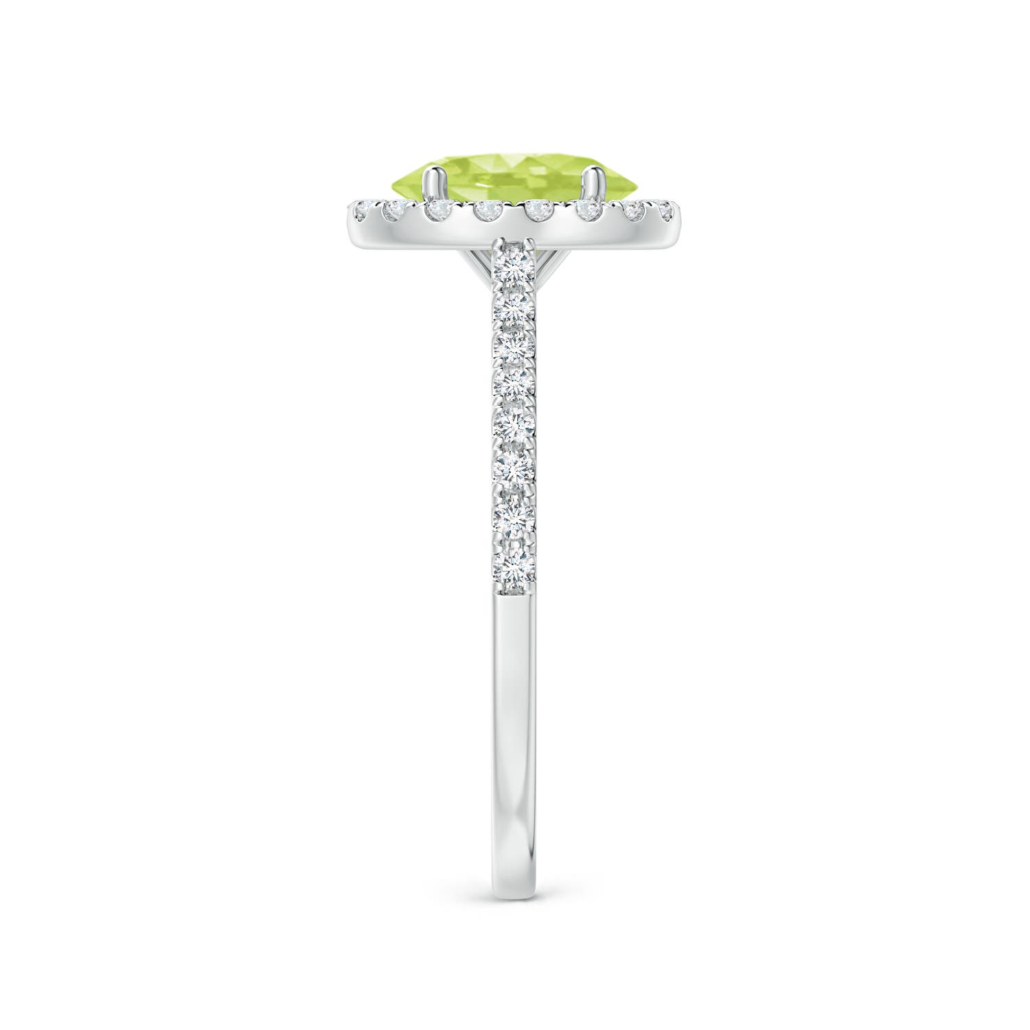 A - Peridot / 1.69 CT / 14 KT White Gold