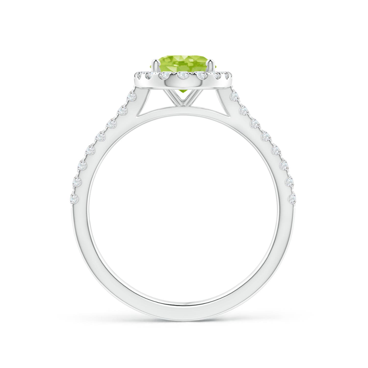 AA - Peridot / 1.69 CT / 14 KT White Gold