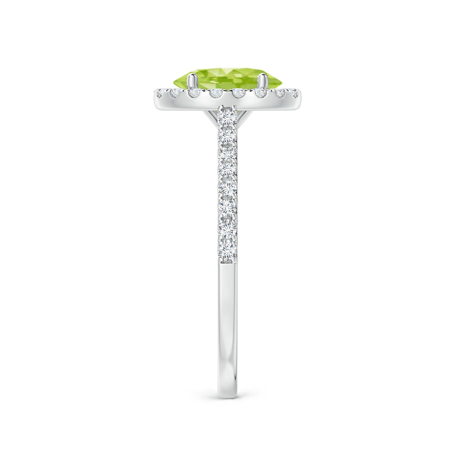 AA - Peridot / 1.69 CT / 14 KT White Gold