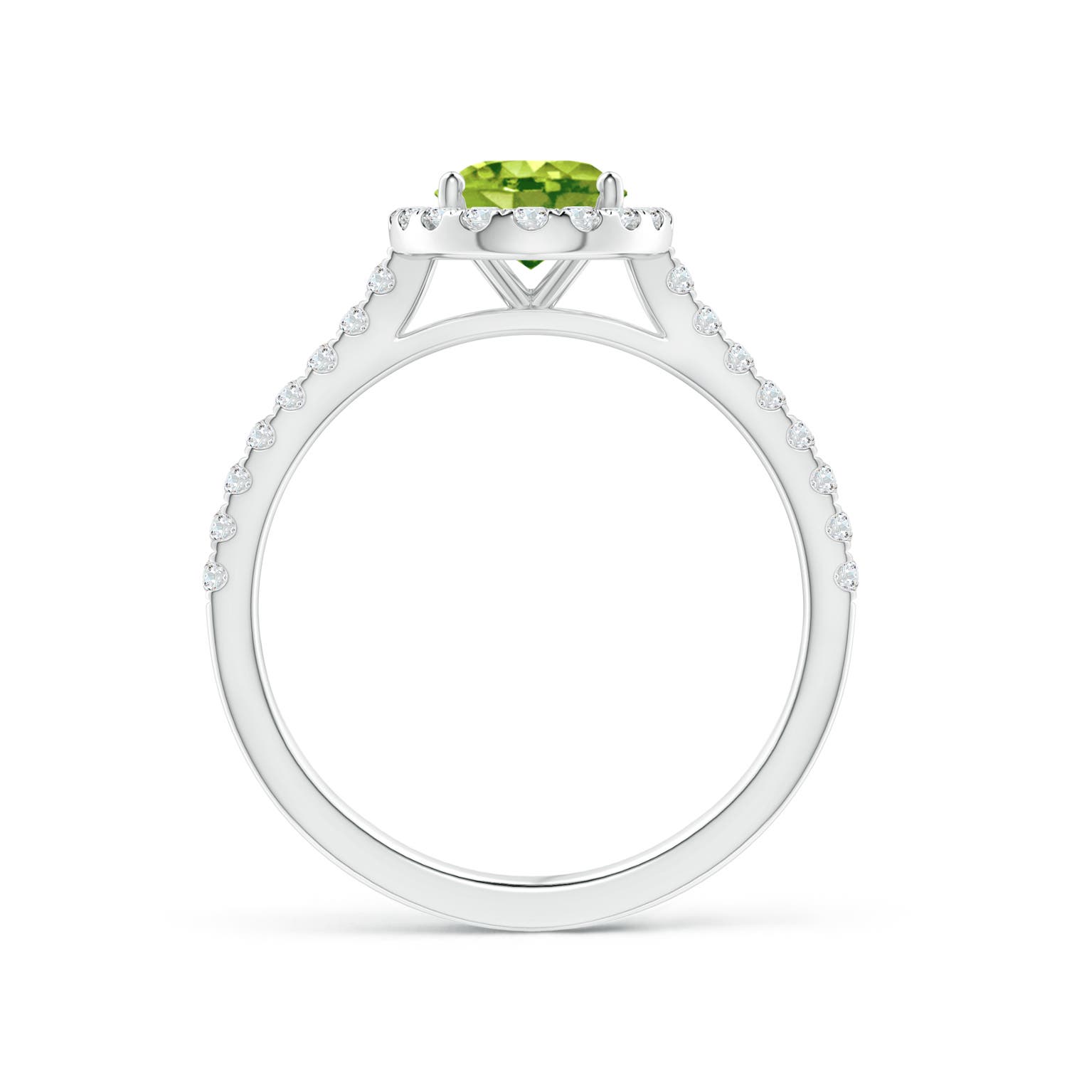 AAA - Peridot / 1.69 CT / 14 KT White Gold