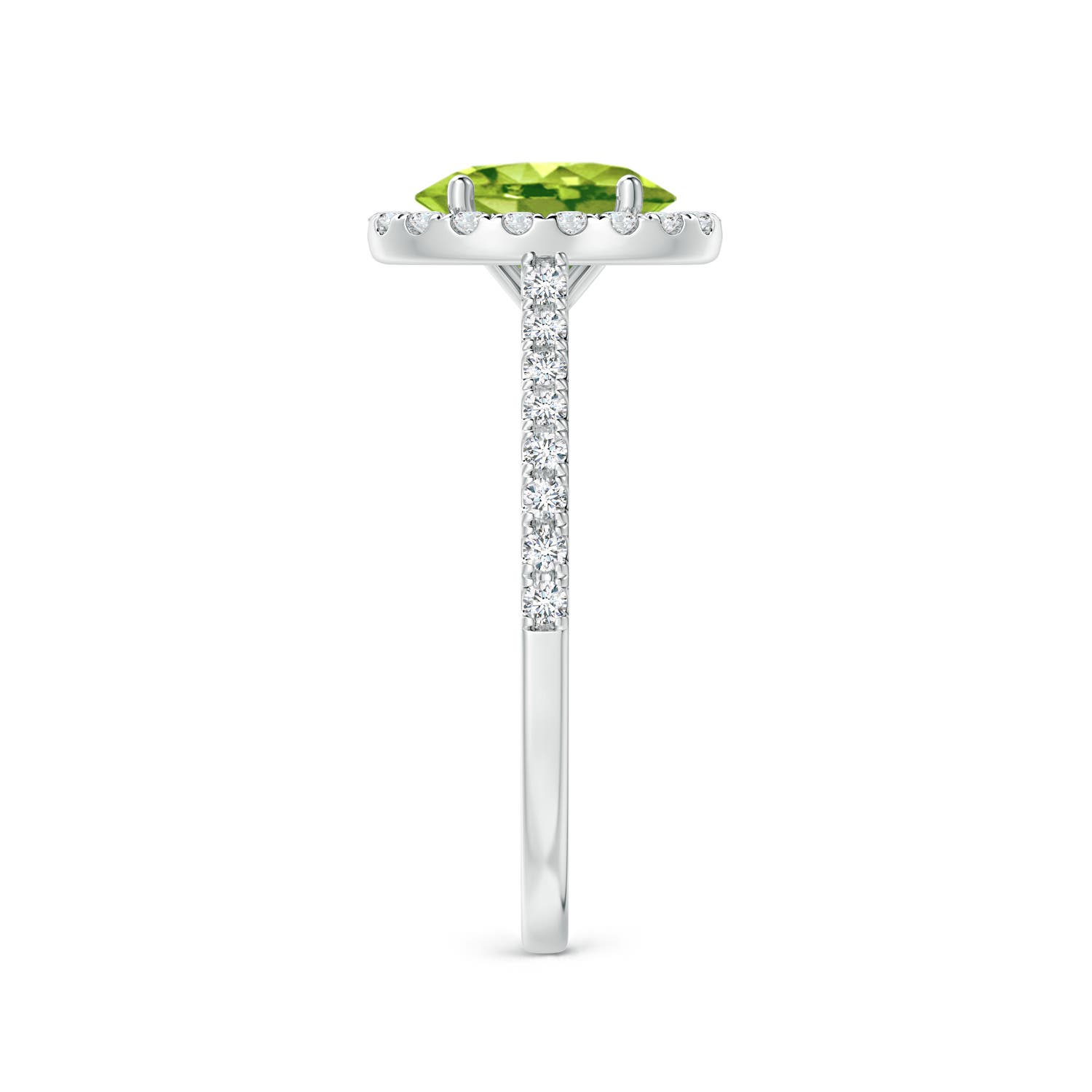 AAA - Peridot / 1.69 CT / 14 KT White Gold