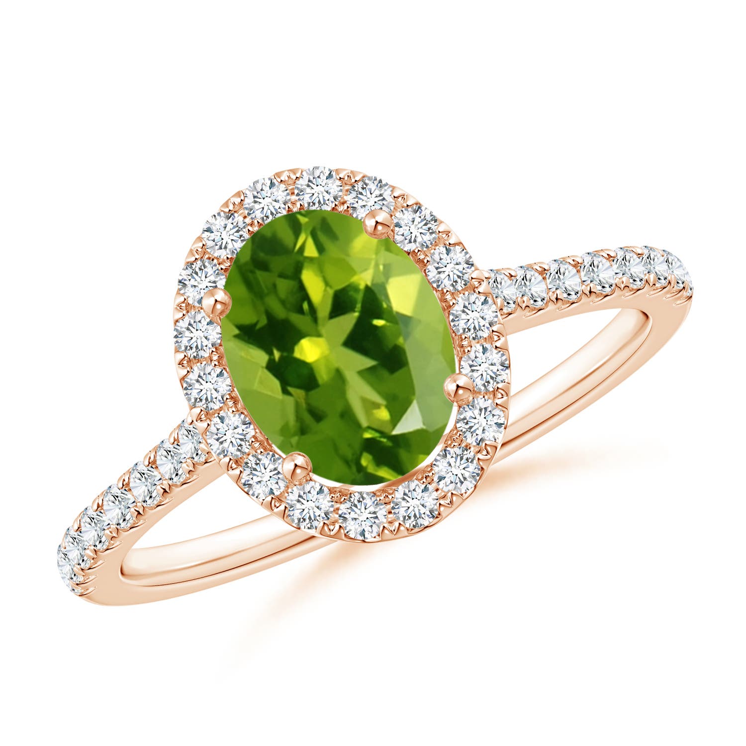 AAAA - Peridot / 1.69 CT / 14 KT Rose Gold