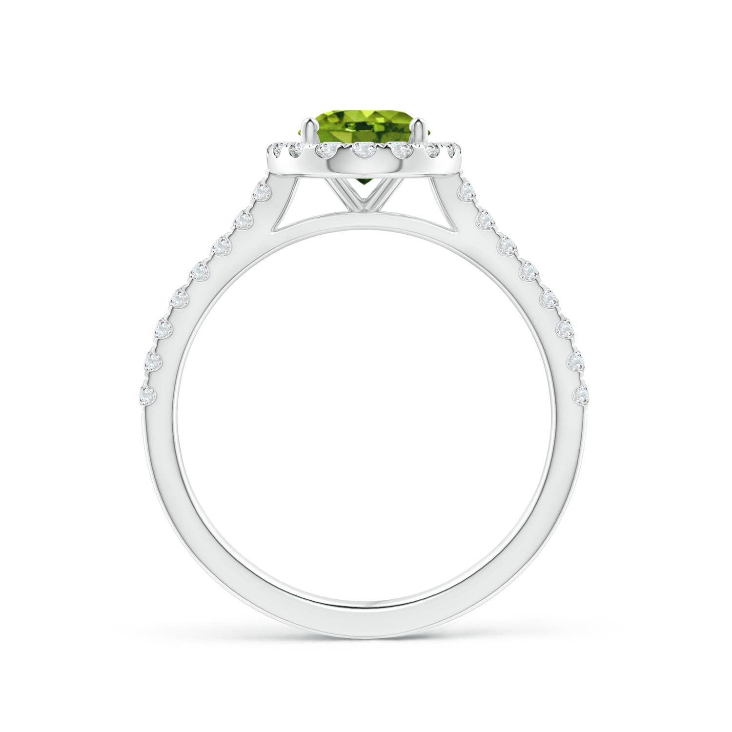 AAAA - Peridot / 1.69 CT / 14 KT White Gold