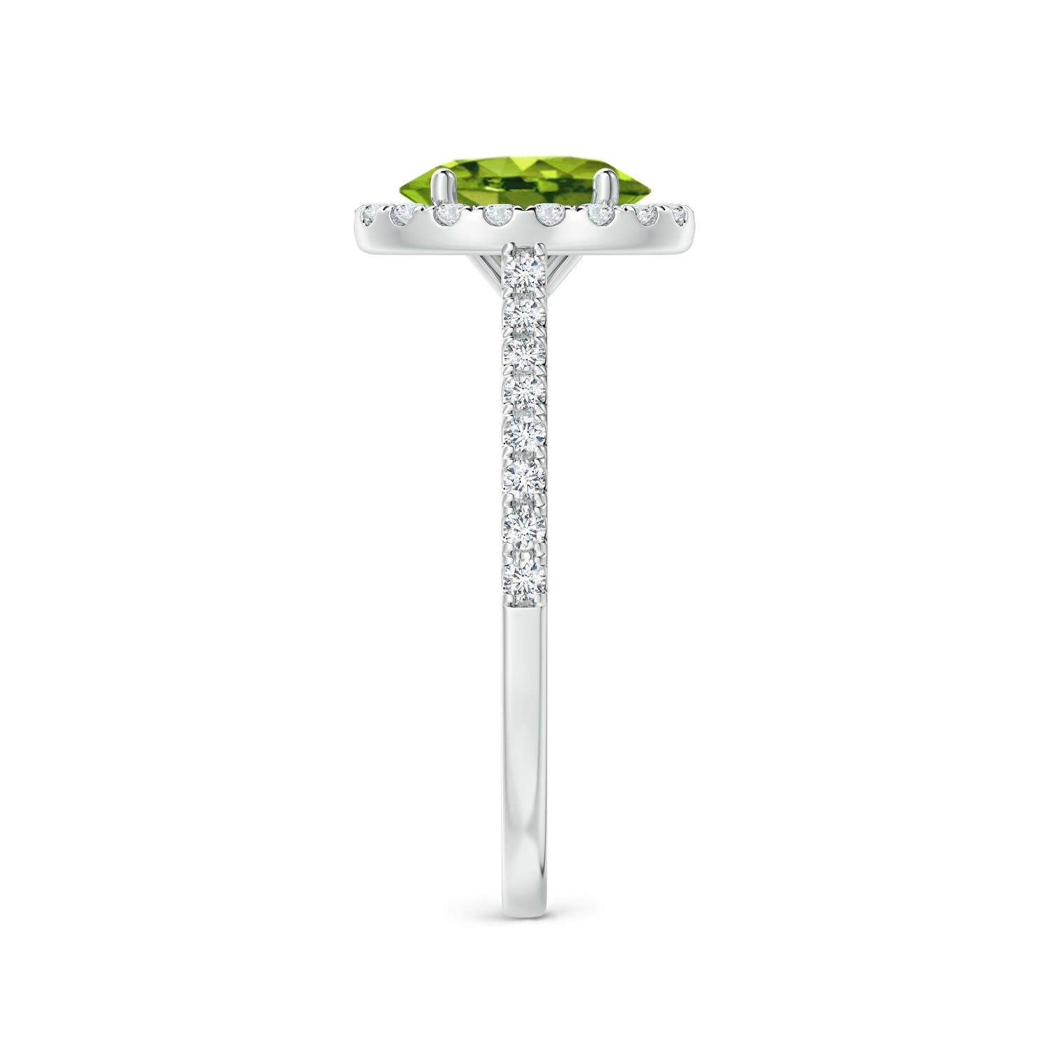 AAAA - Peridot / 1.69 CT / 14 KT White Gold