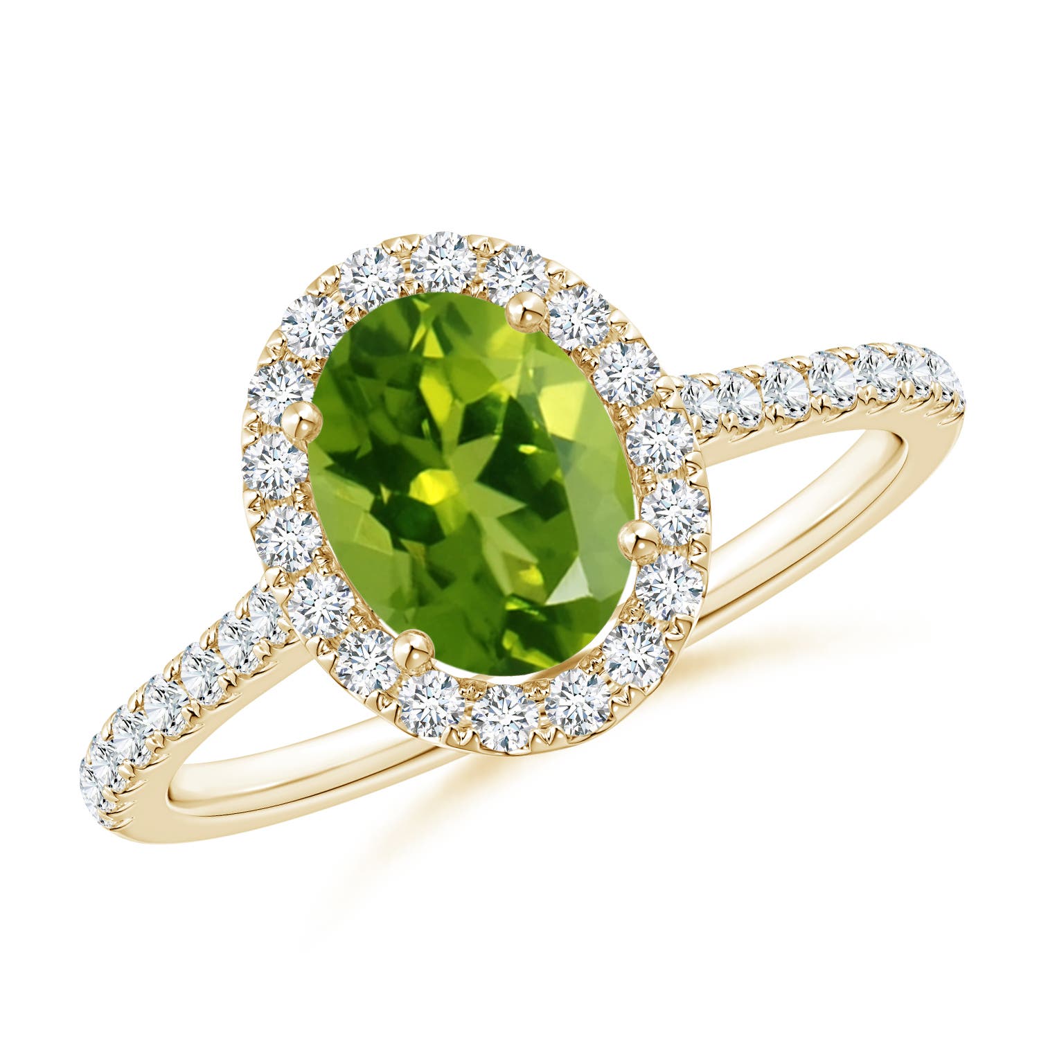 AAAA - Peridot / 1.69 CT / 14 KT Yellow Gold