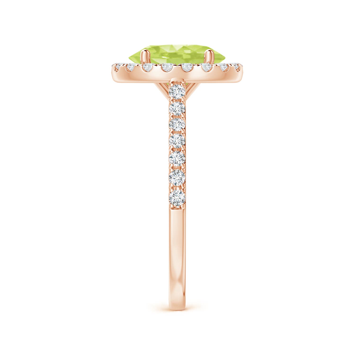 A - Peridot / 2.35 CT / 14 KT Rose Gold