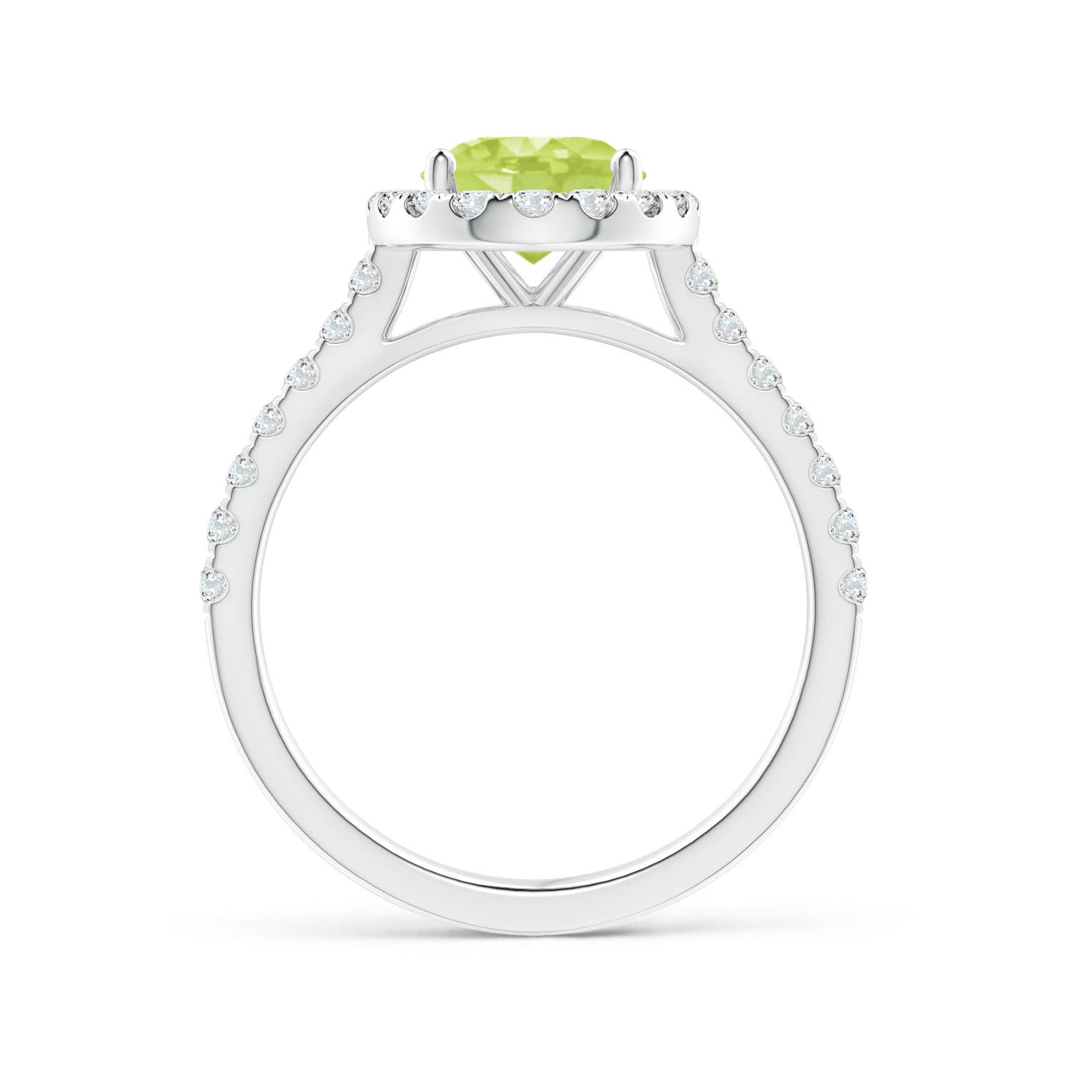 A - Peridot / 2.35 CT / 14 KT White Gold