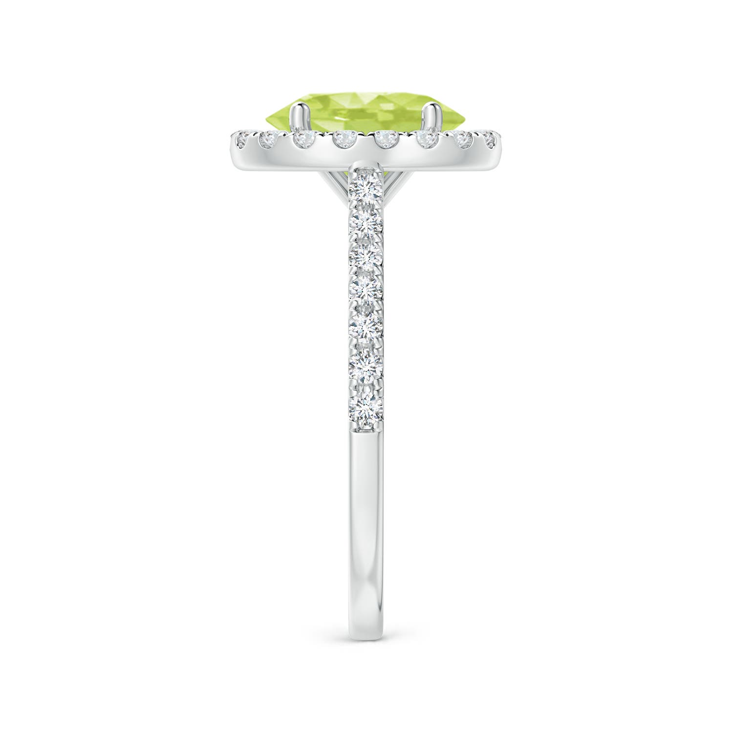 A - Peridot / 2.35 CT / 14 KT White Gold