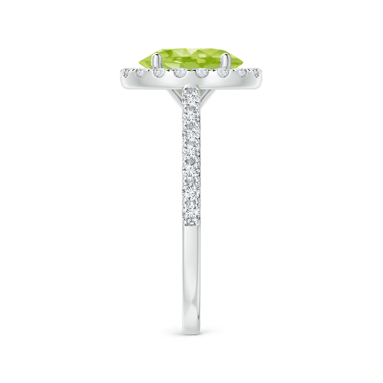 AA - Peridot / 2.35 CT / 14 KT White Gold