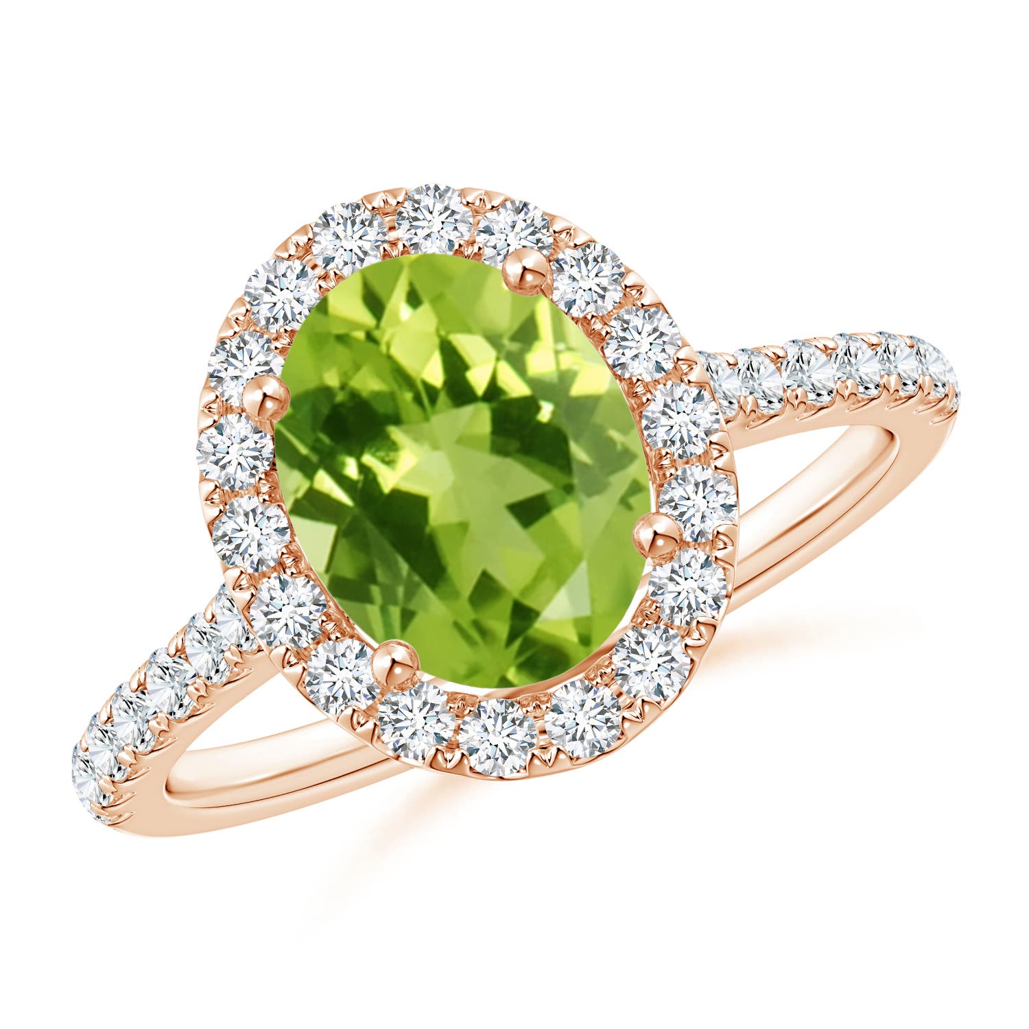 AAA - Peridot / 2.35 CT / 14 KT Rose Gold