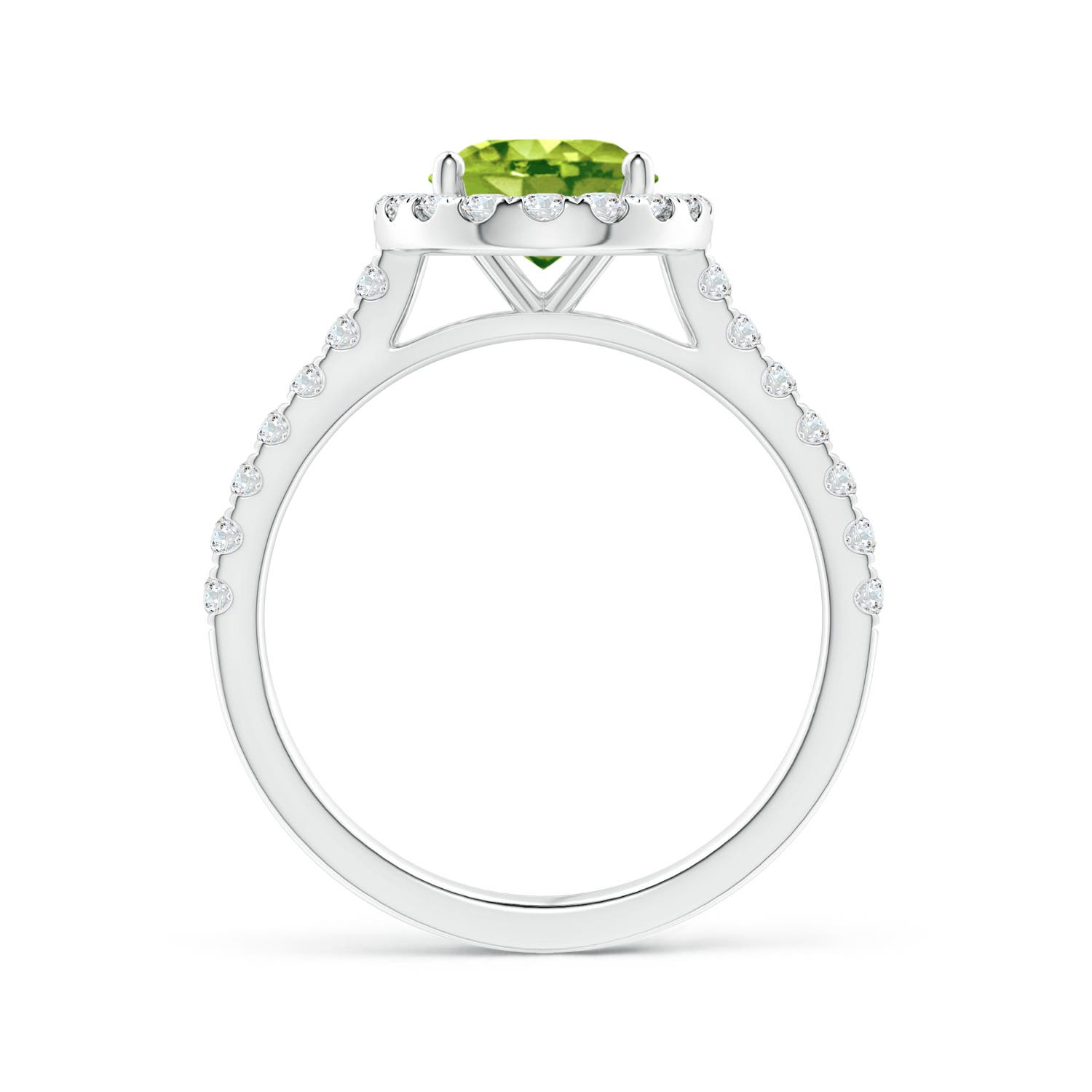 AAA - Peridot / 2.35 CT / 14 KT White Gold