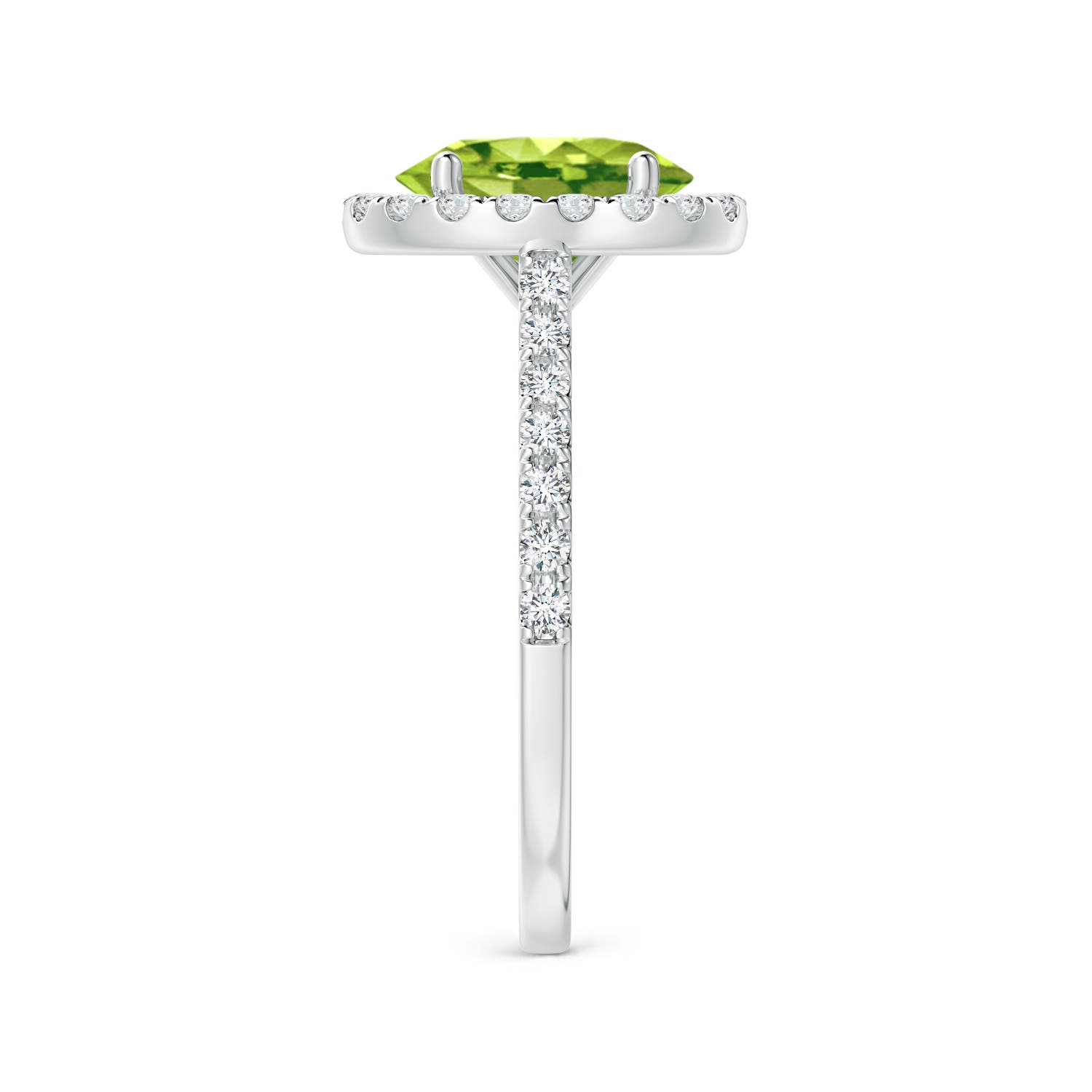 AAA - Peridot / 2.35 CT / 14 KT White Gold