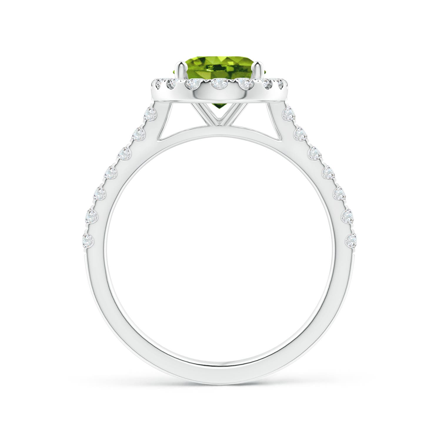 AAAA - Peridot / 2.35 CT / 14 KT White Gold