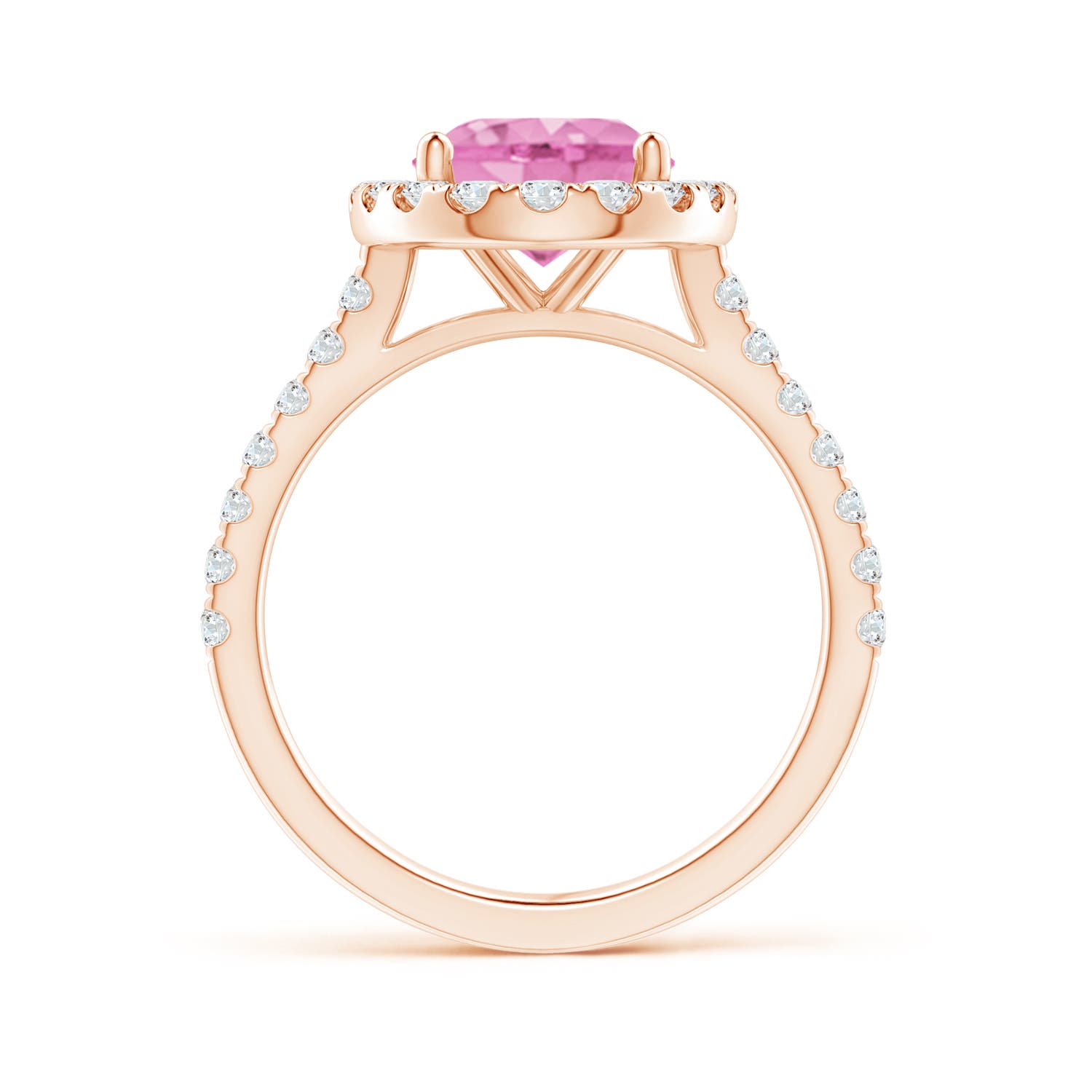 A - Pink Sapphire / 3.67 CT / 14 KT Rose Gold