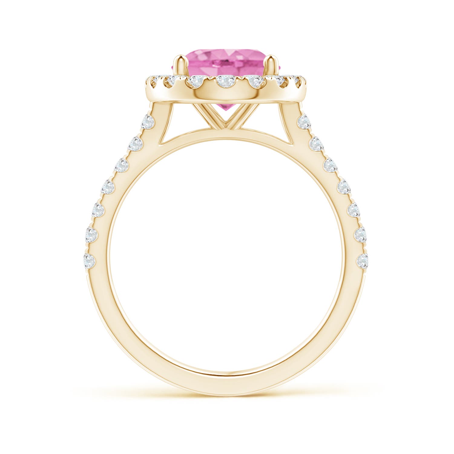 A - Pink Sapphire / 3.67 CT / 14 KT Yellow Gold