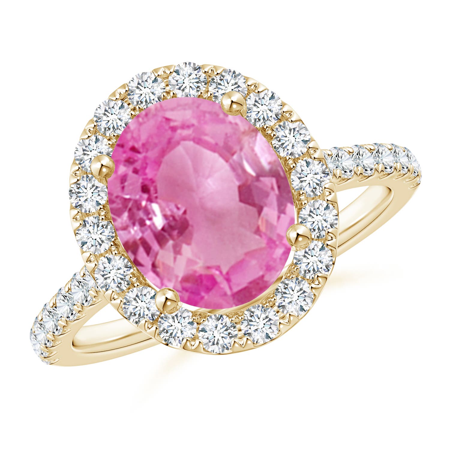 AA - Pink Sapphire / 3.67 CT / 14 KT Yellow Gold