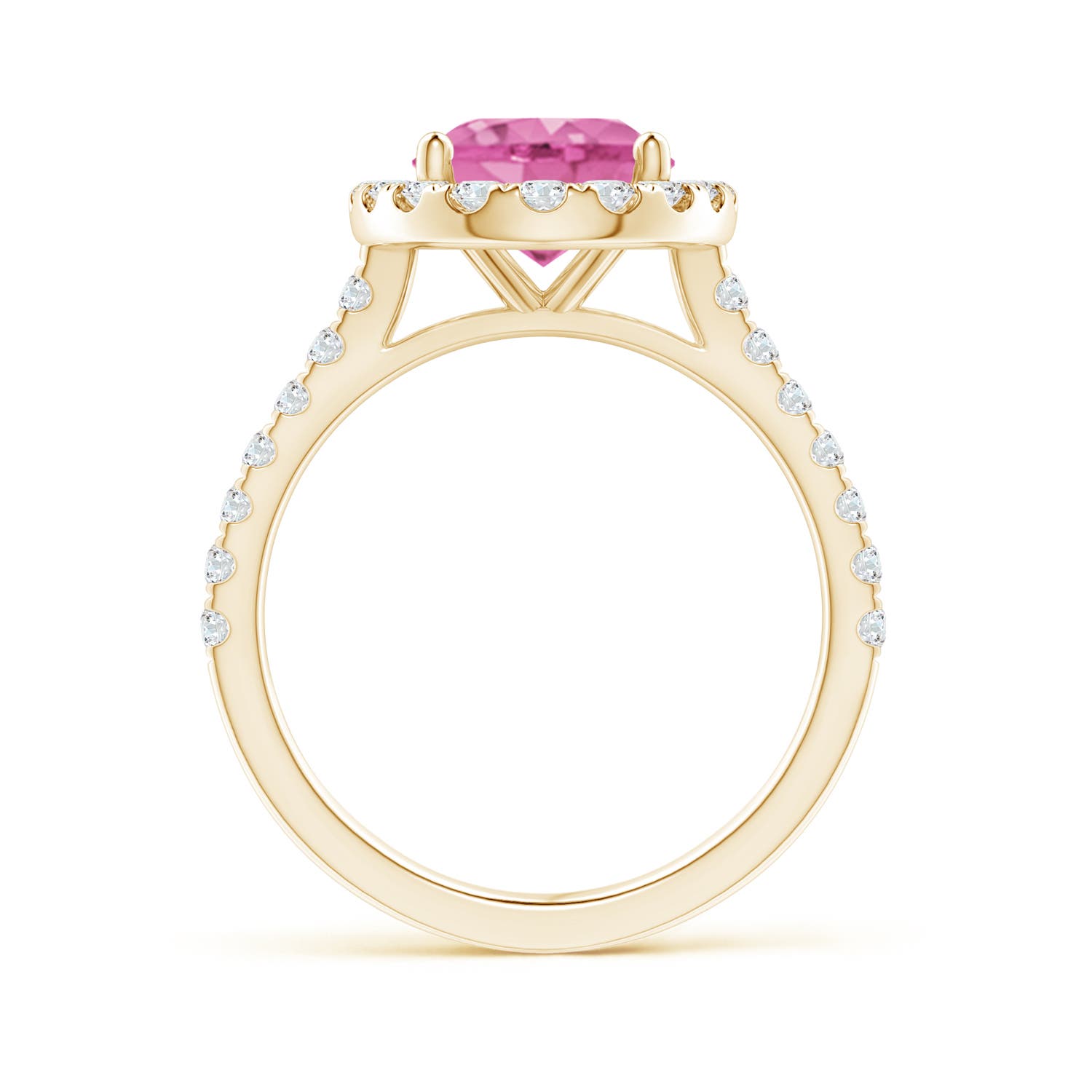 AA - Pink Sapphire / 3.67 CT / 14 KT Yellow Gold