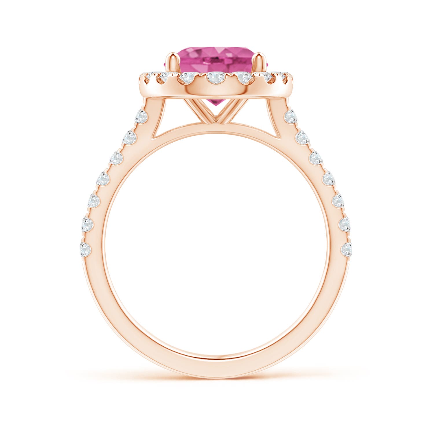 AAA - Pink Sapphire / 3.67 CT / 14 KT Rose Gold