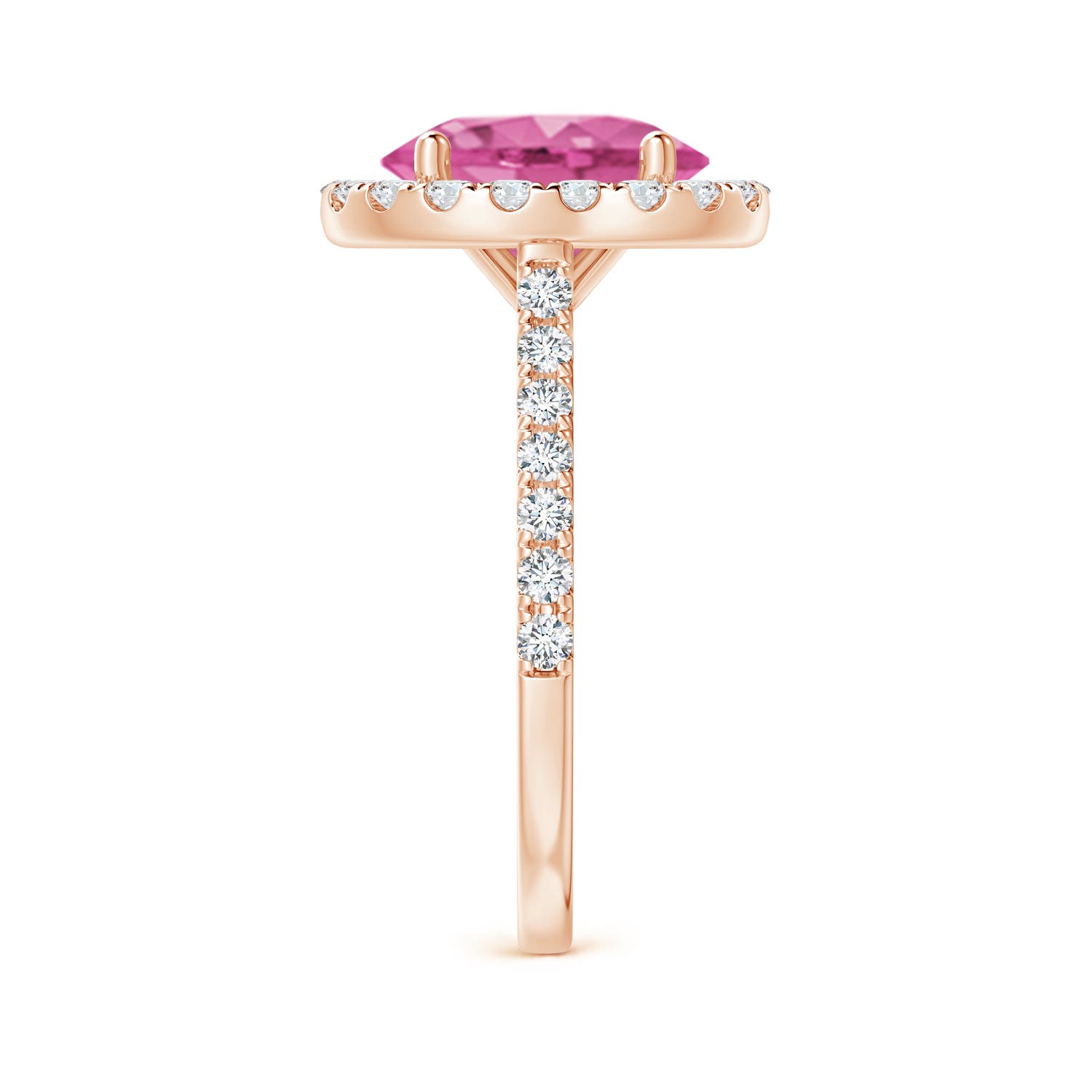 AAA - Pink Sapphire / 3.67 CT / 14 KT Rose Gold