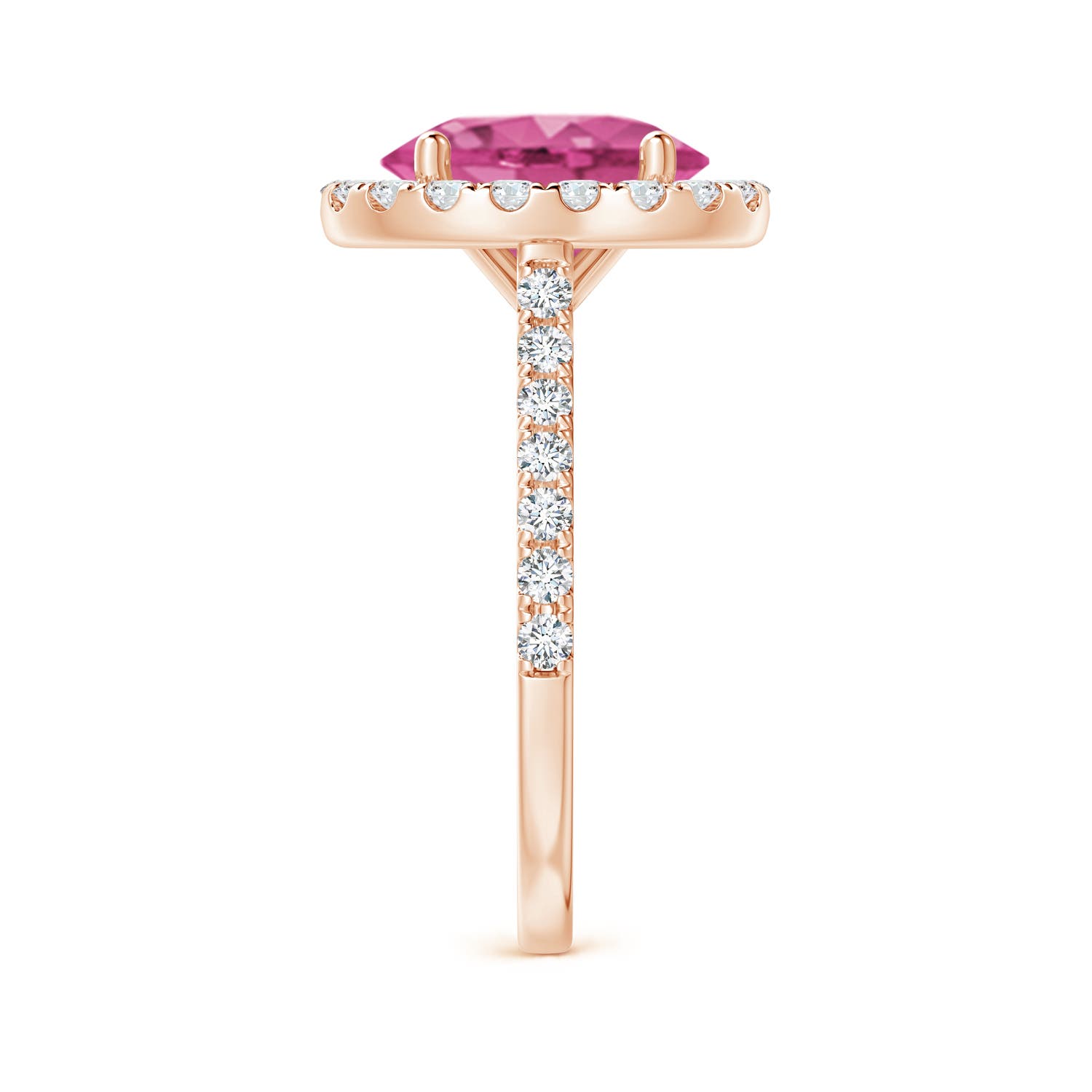 AAAA - Pink Sapphire / 3.67 CT / 14 KT Rose Gold