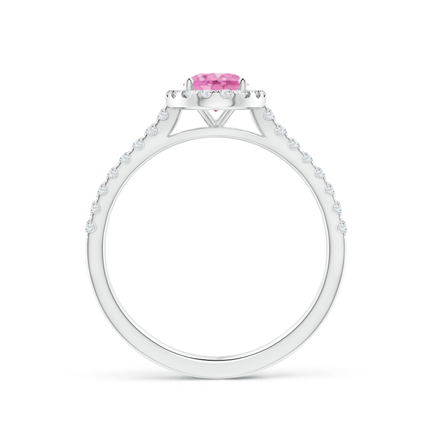 A - Pink Sapphire / 1.11 CT / 14 KT White Gold