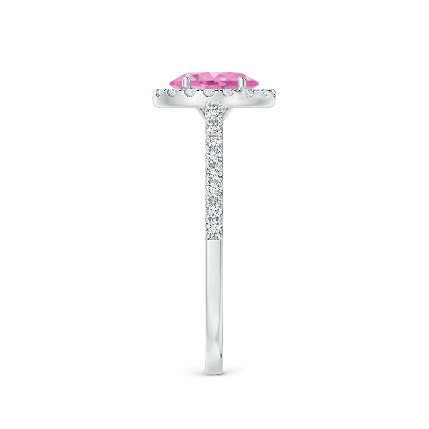 A - Pink Sapphire / 1.11 CT / 14 KT White Gold