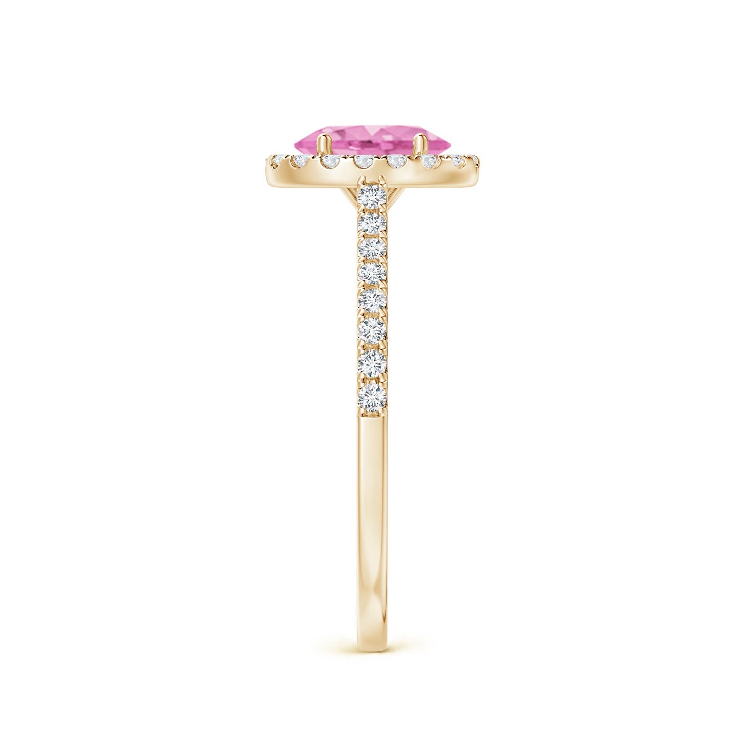 A - Pink Sapphire / 1.11 CT / 14 KT Yellow Gold