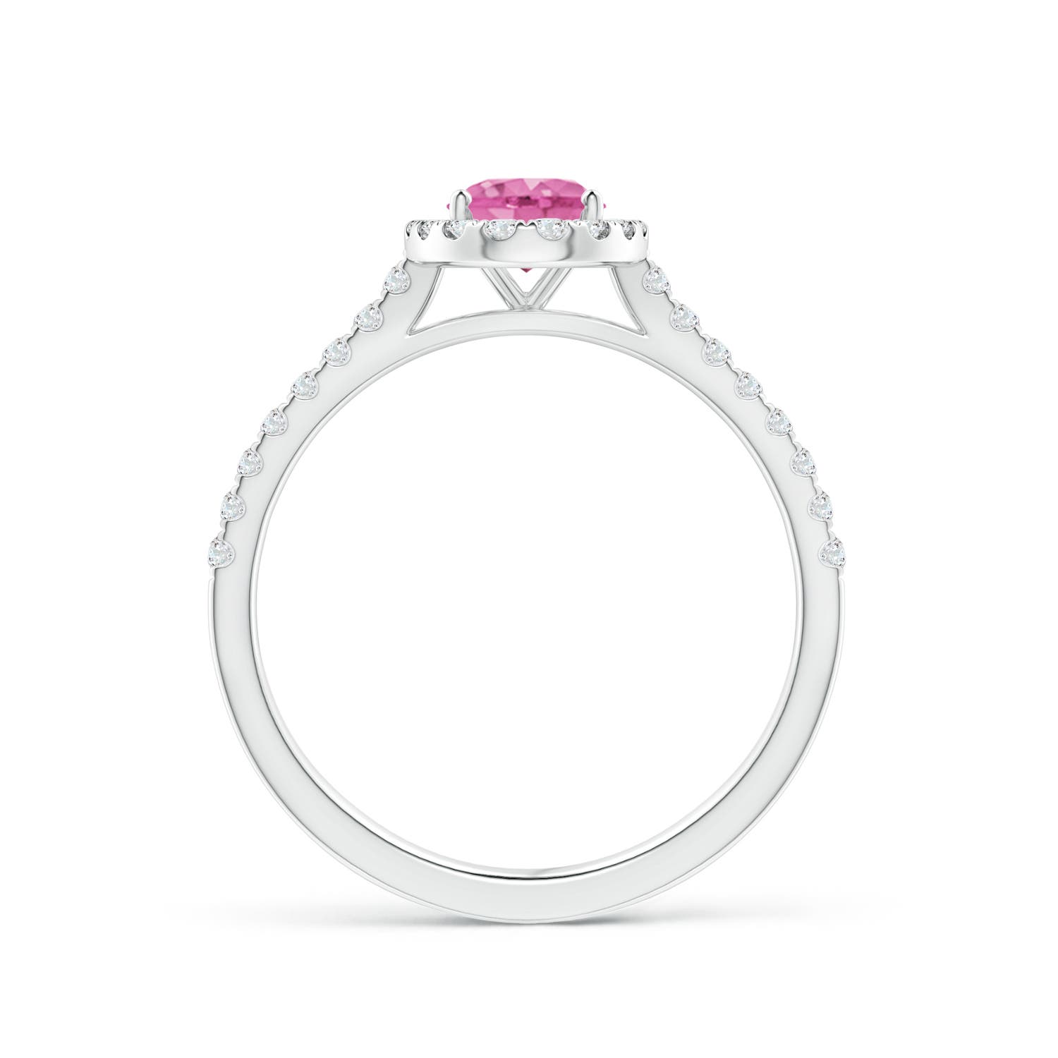 AA - Pink Sapphire / 1.11 CT / 14 KT White Gold