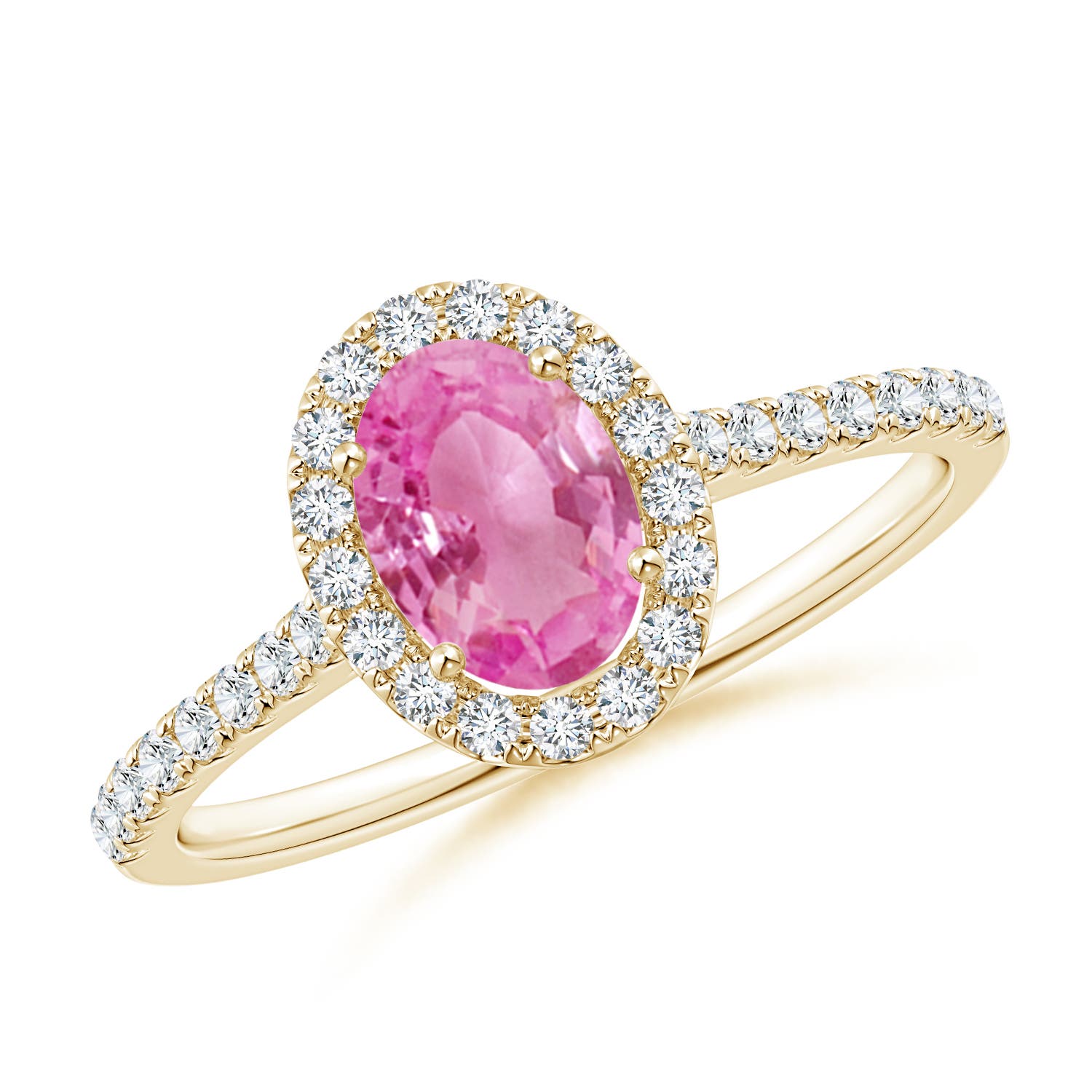 AA - Pink Sapphire / 1.11 CT / 14 KT Yellow Gold