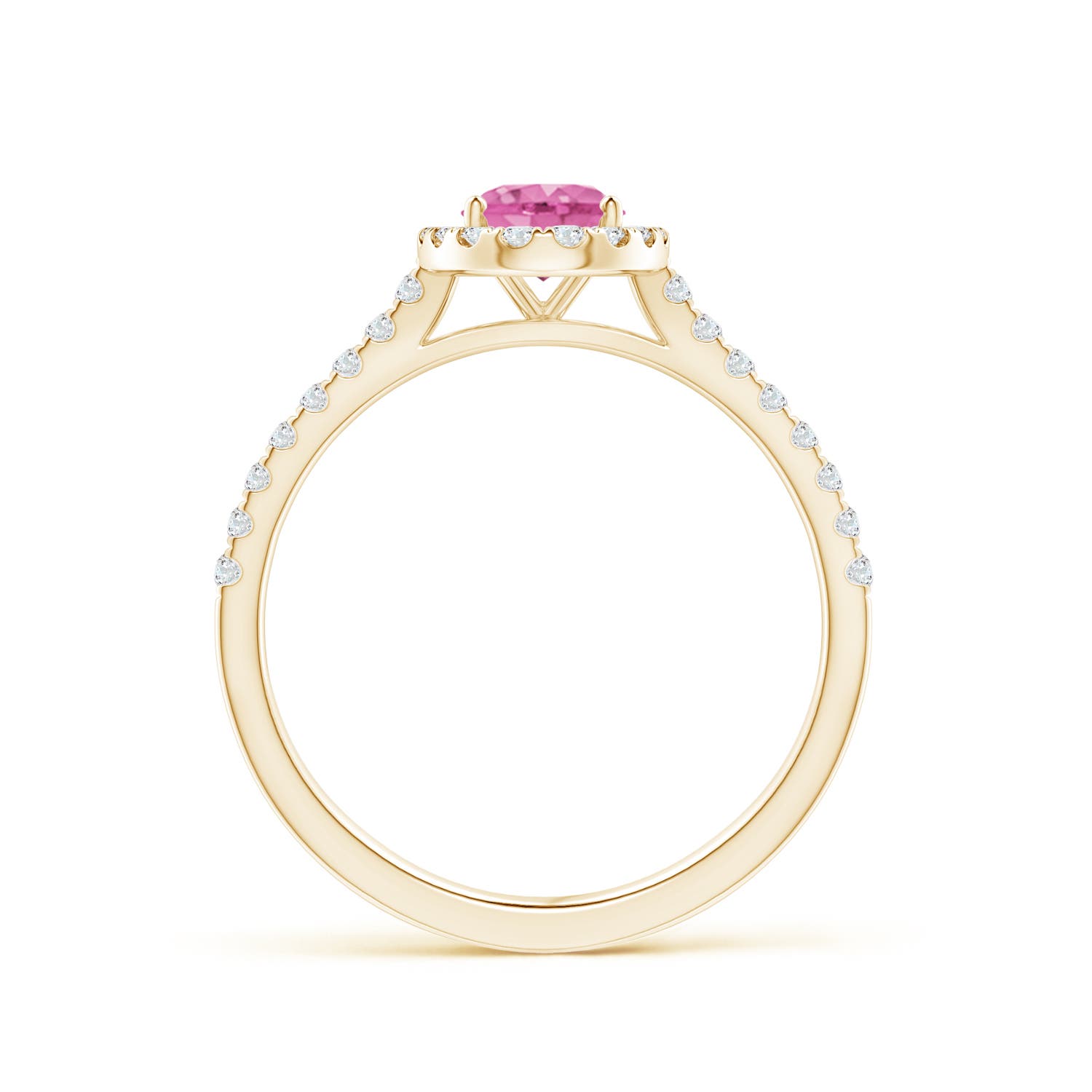 AA - Pink Sapphire / 1.11 CT / 14 KT Yellow Gold