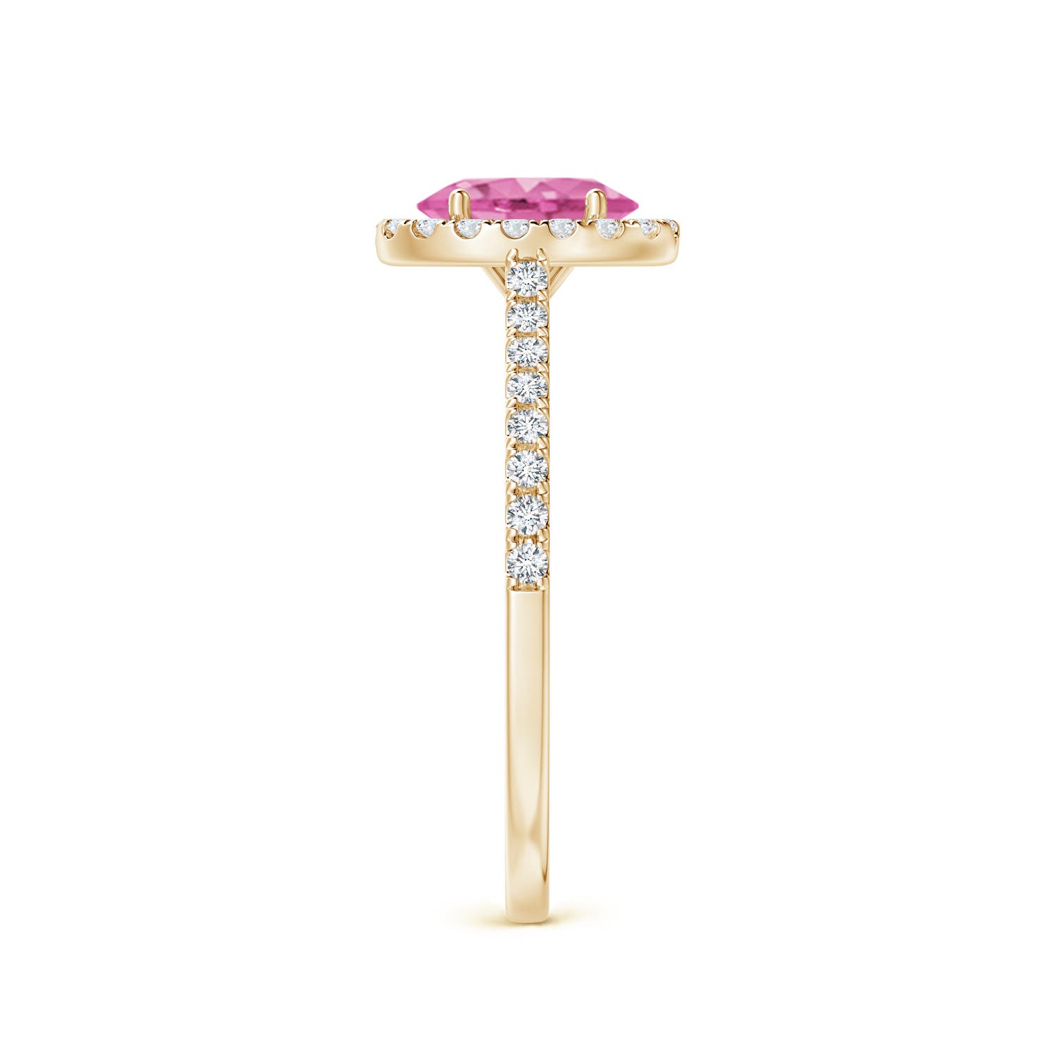 AA - Pink Sapphire / 1.11 CT / 14 KT Yellow Gold