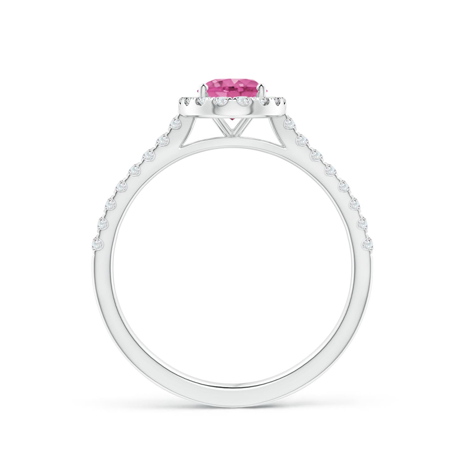 AAA - Pink Sapphire / 1.11 CT / 14 KT White Gold