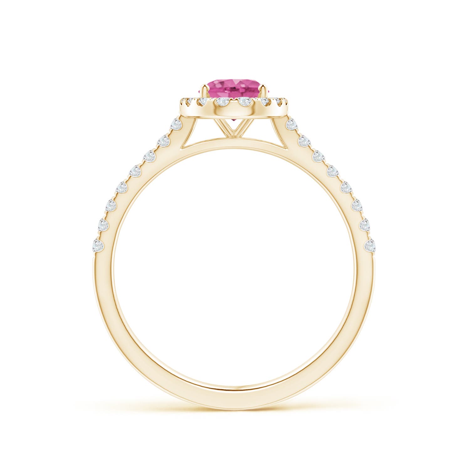 AAA - Pink Sapphire / 1.11 CT / 14 KT Yellow Gold